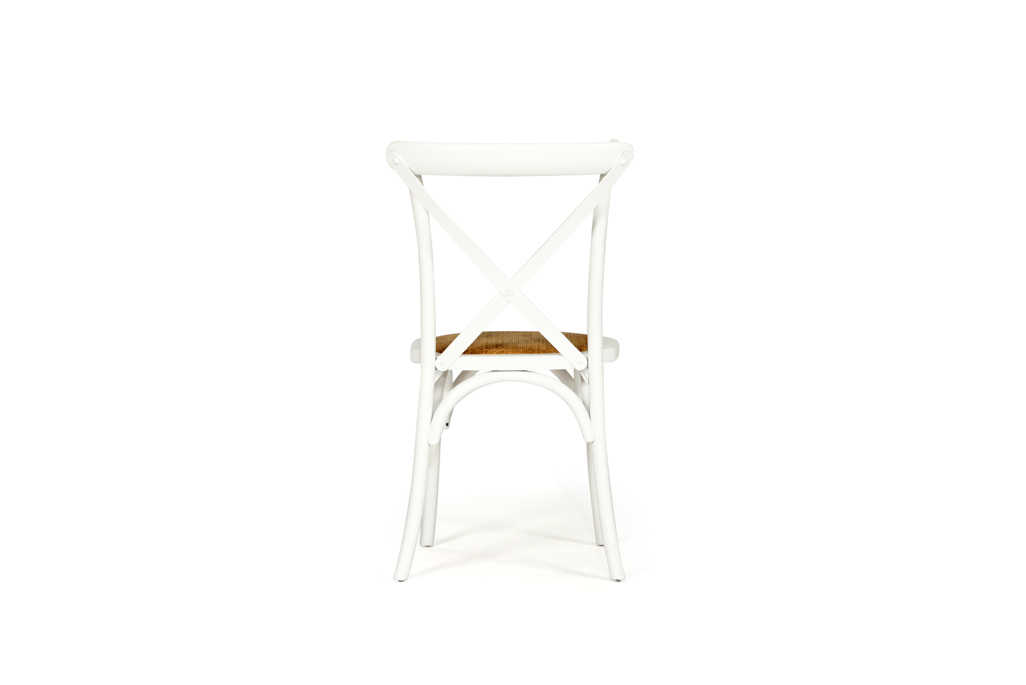 Cross Back Chair - White - Image 6
