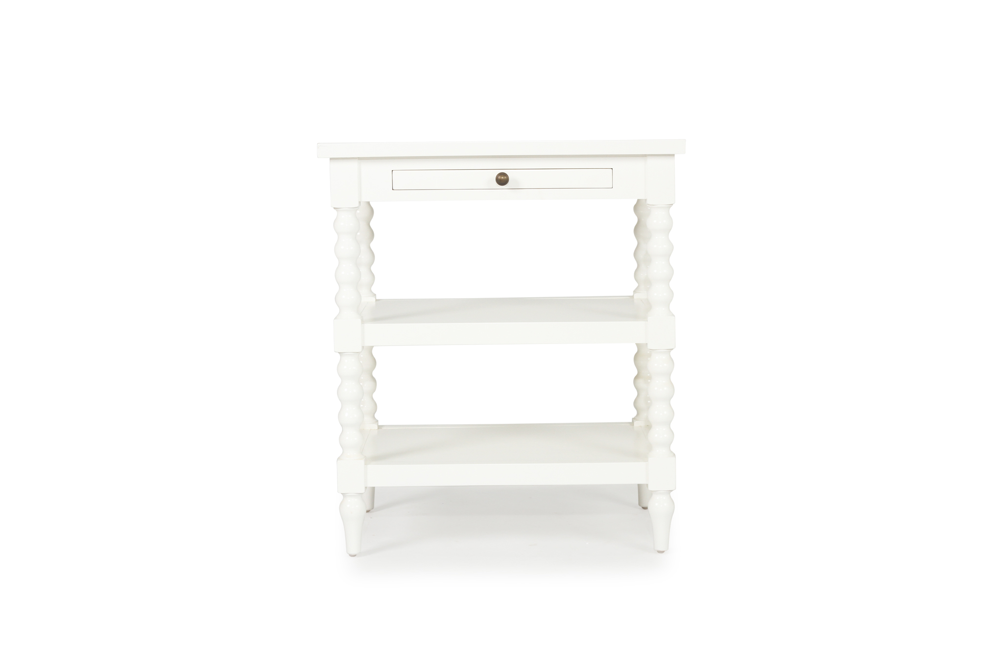 Stradbroke Bobbin Bedside Table - White