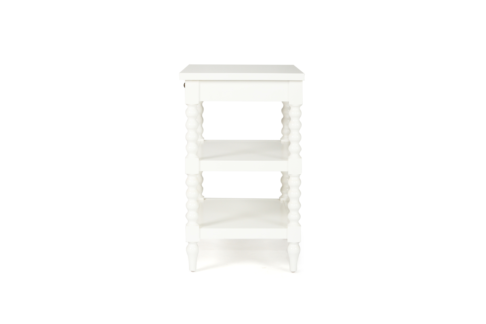 Stradbroke Bobbin Bedside Table - White - Image 3