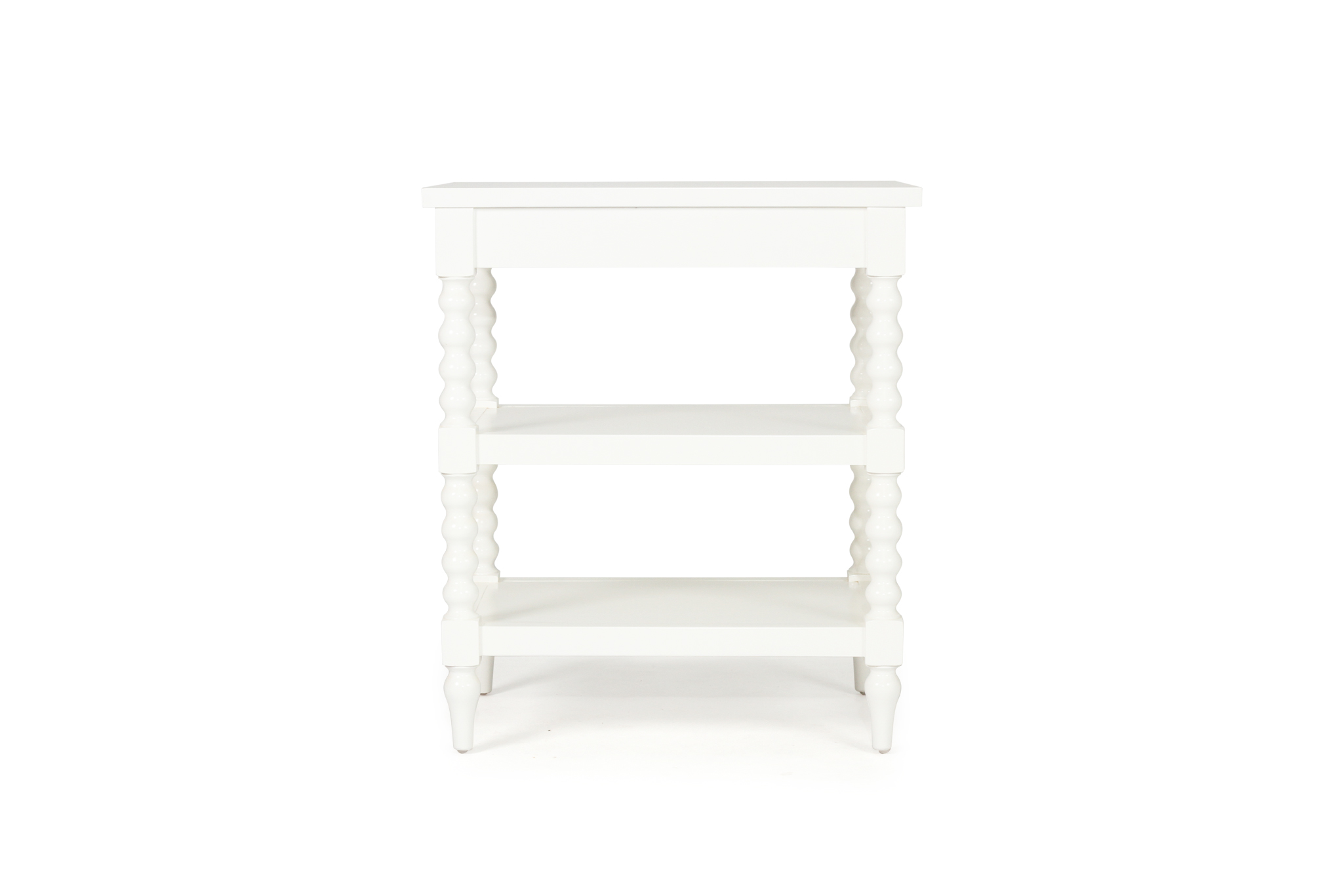 Stradbroke Bobbin Bedside Table - White - Image 5