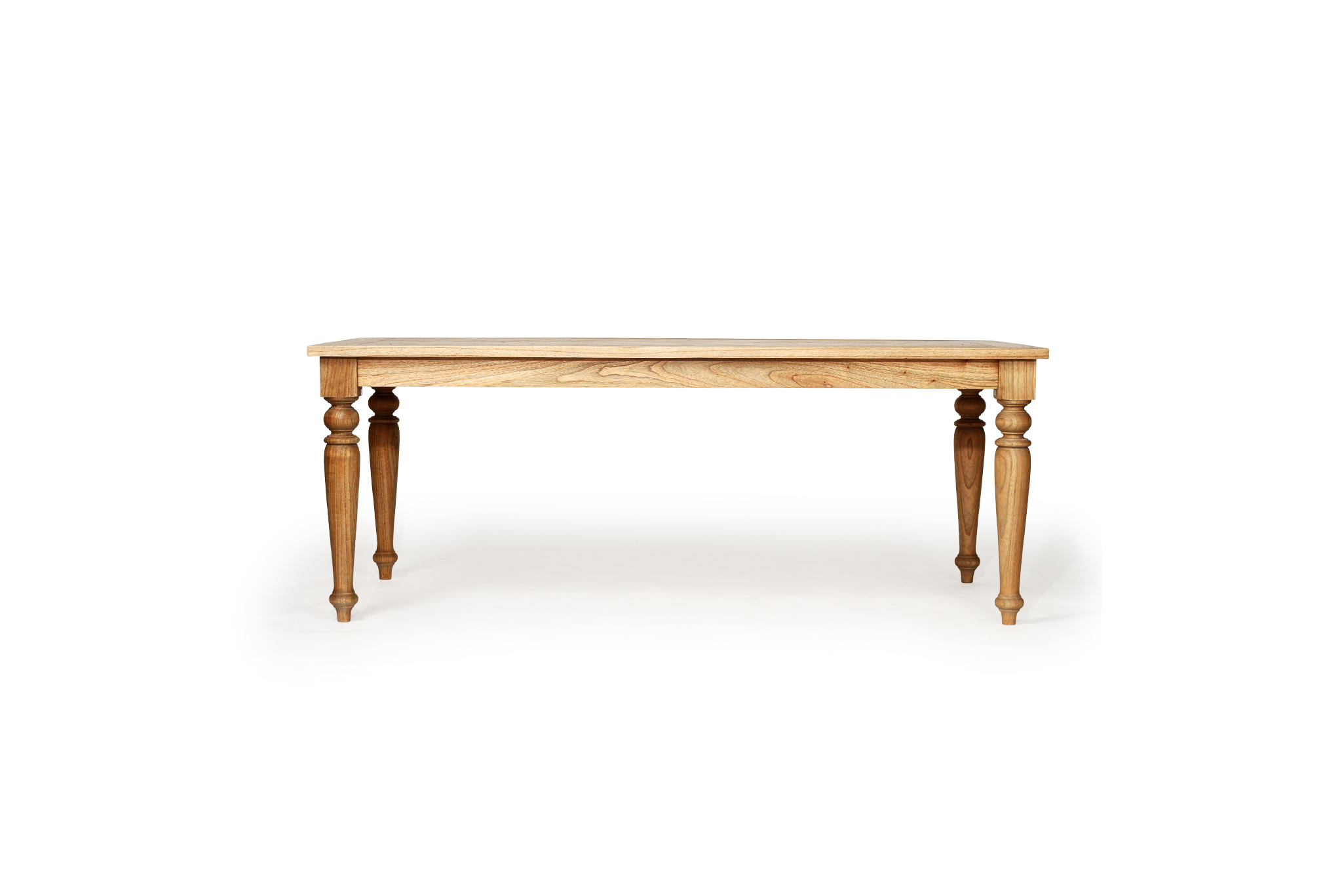 Byron Old Wood Dining Table - 1.8m (Solid Herringbone Top)