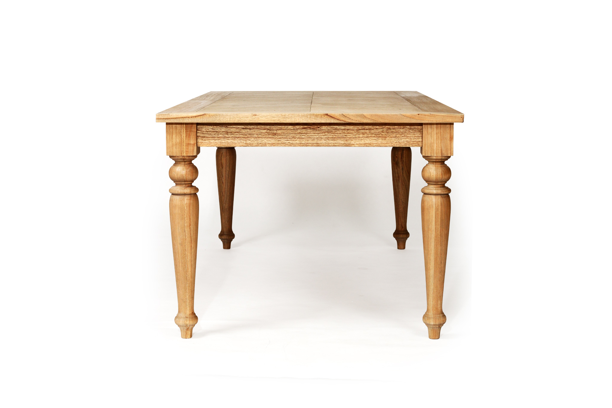Byron Old Wood Dining Table - 1.8m (Solid Herringbone Top) - Image 5