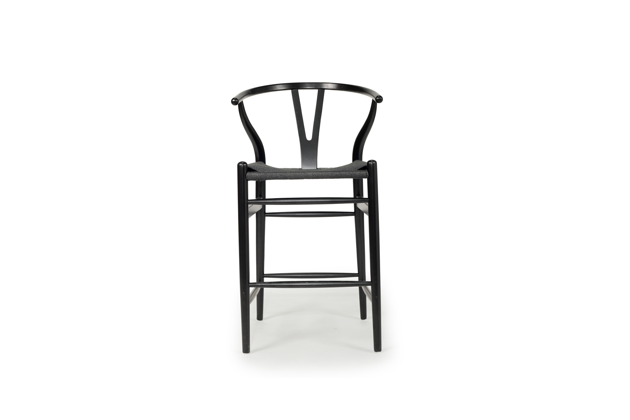 Wishbone Counter Stool - Black on Black