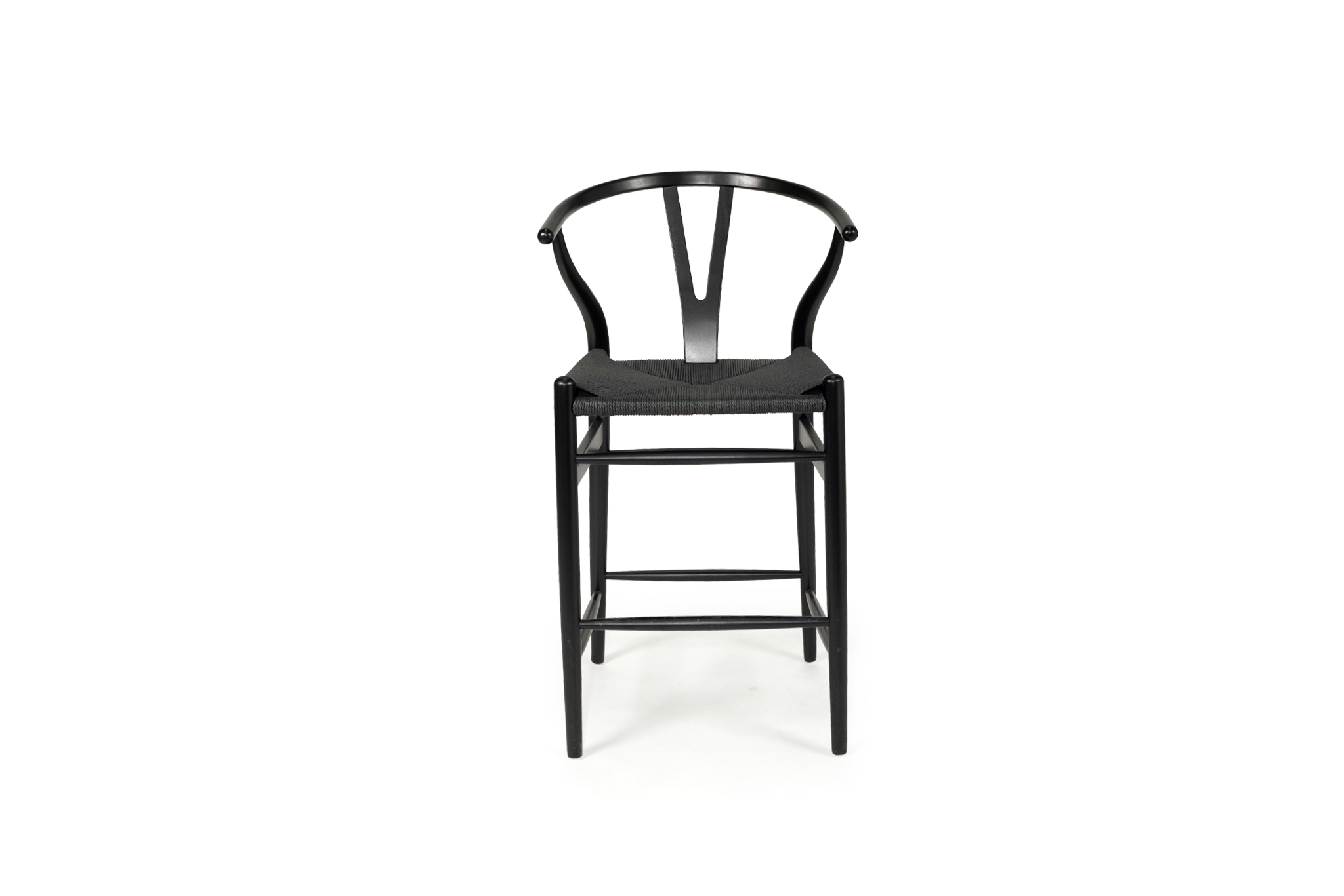 Wishbone Counter Stool - Black on Black - Image 10