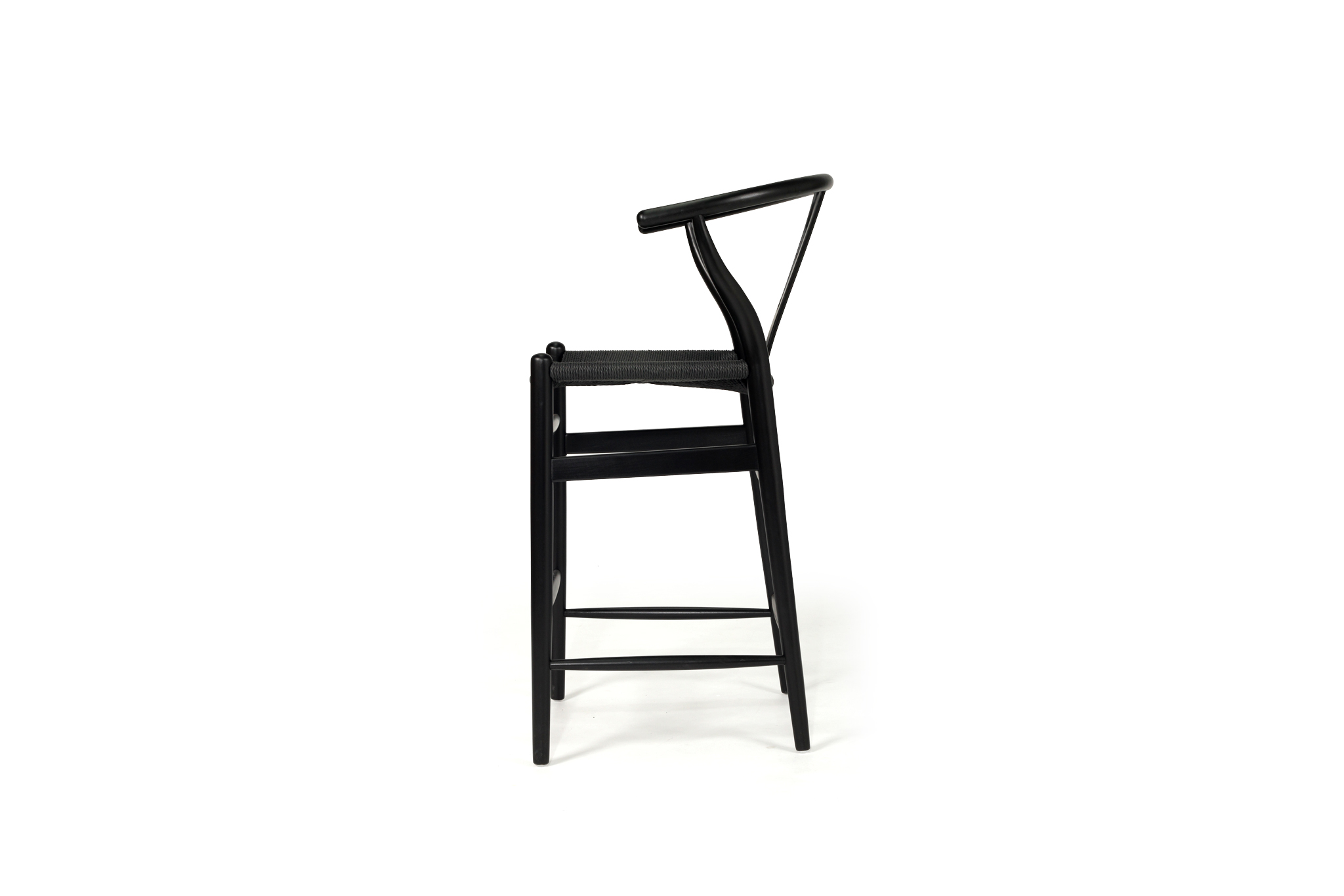Wishbone Counter Stool - Black on Black - Image 4