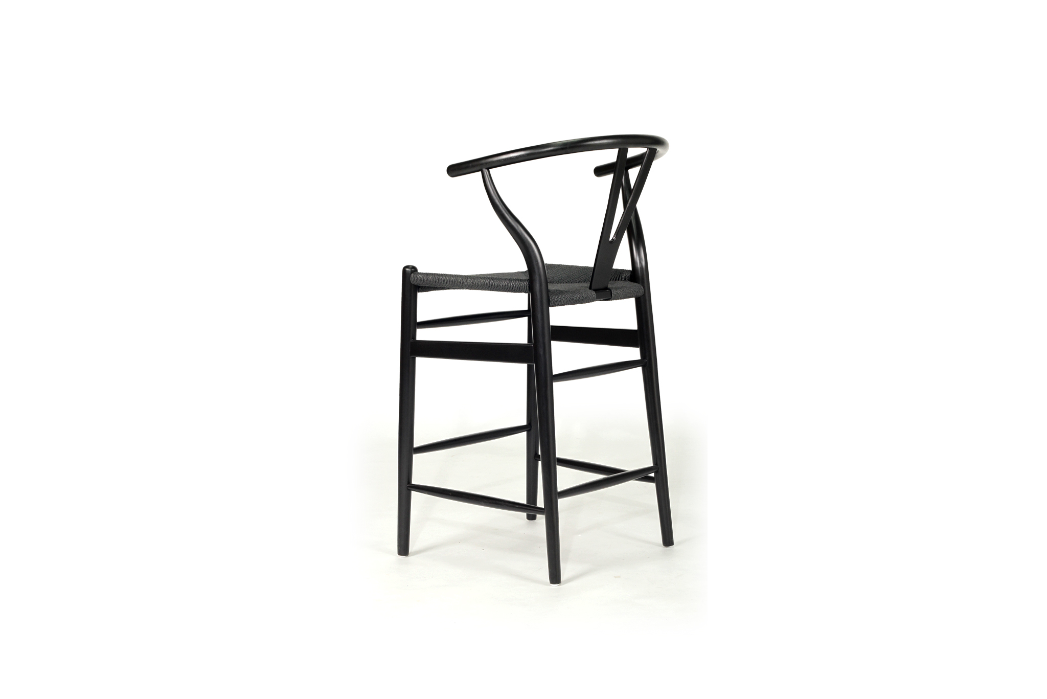 Wishbone Counter Stool - Black on Black - Image 5