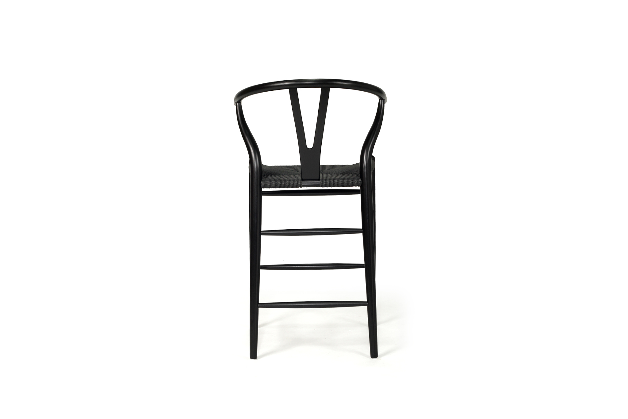 Wishbone Counter Stool - Black on Black - Image 6