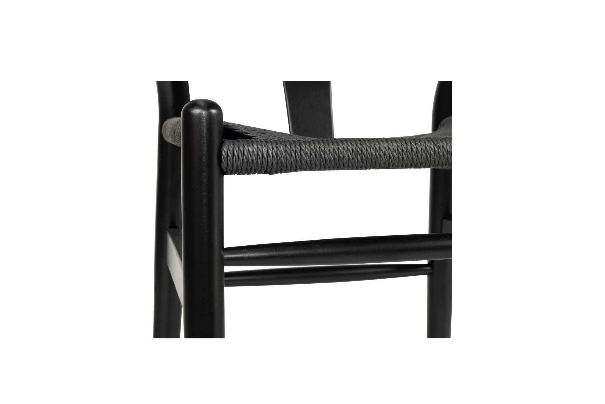Wishbone Counter Stool - Black on Black - Image 8