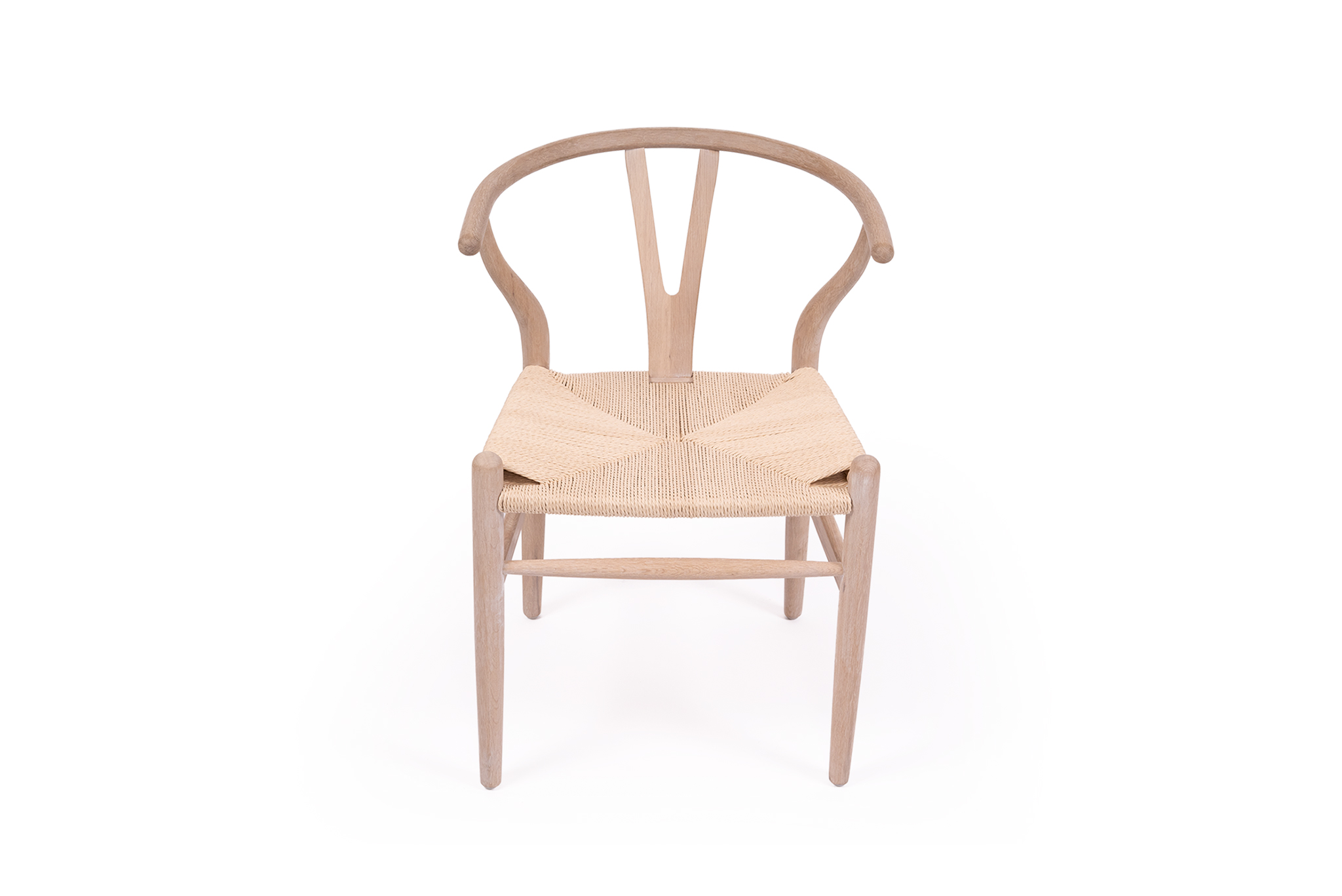 Wishbone Designer Replica Chair - White Coastal Oak - Image 3