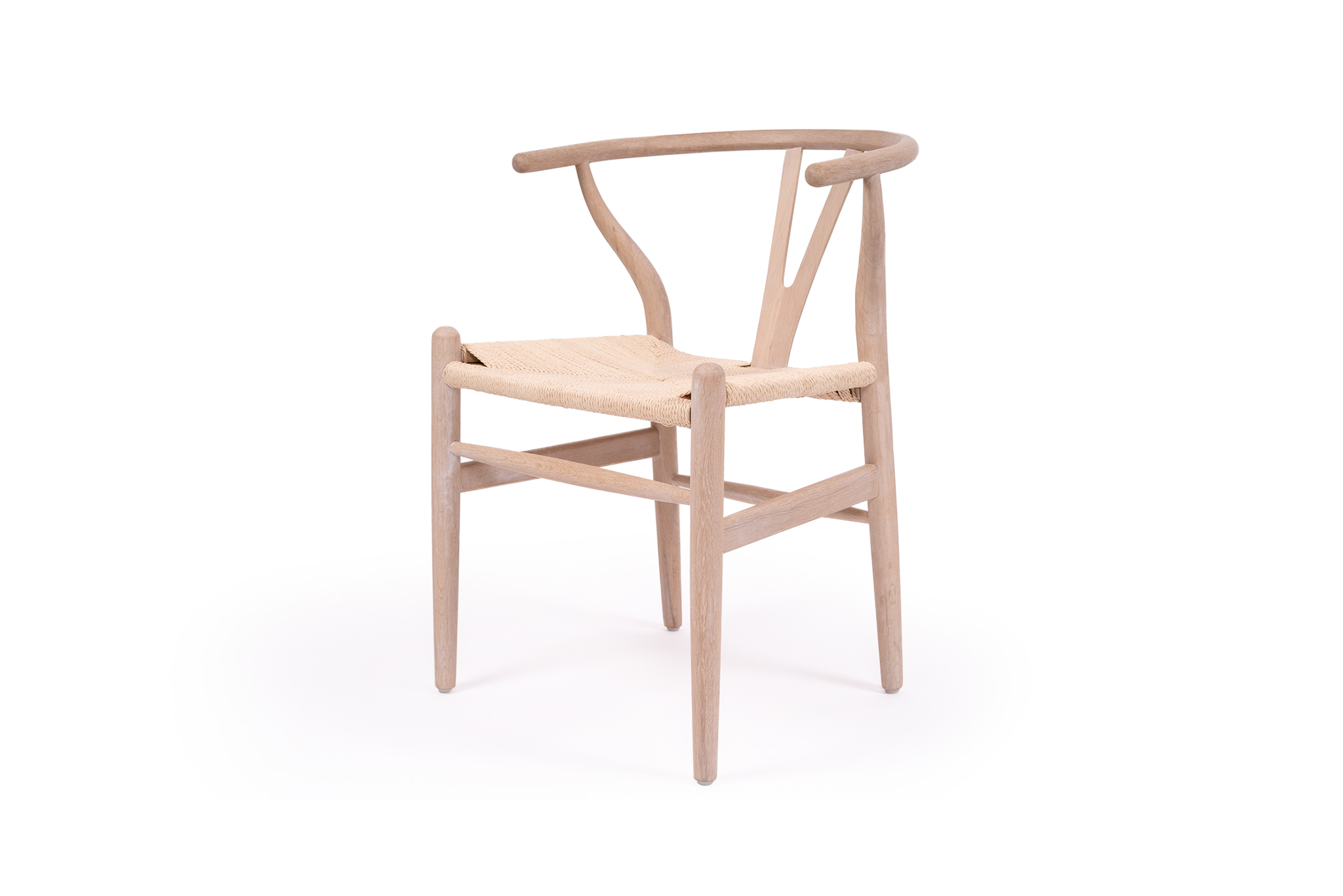 Wishbone Designer Replica Chair - White Coastal Oak - Image 4