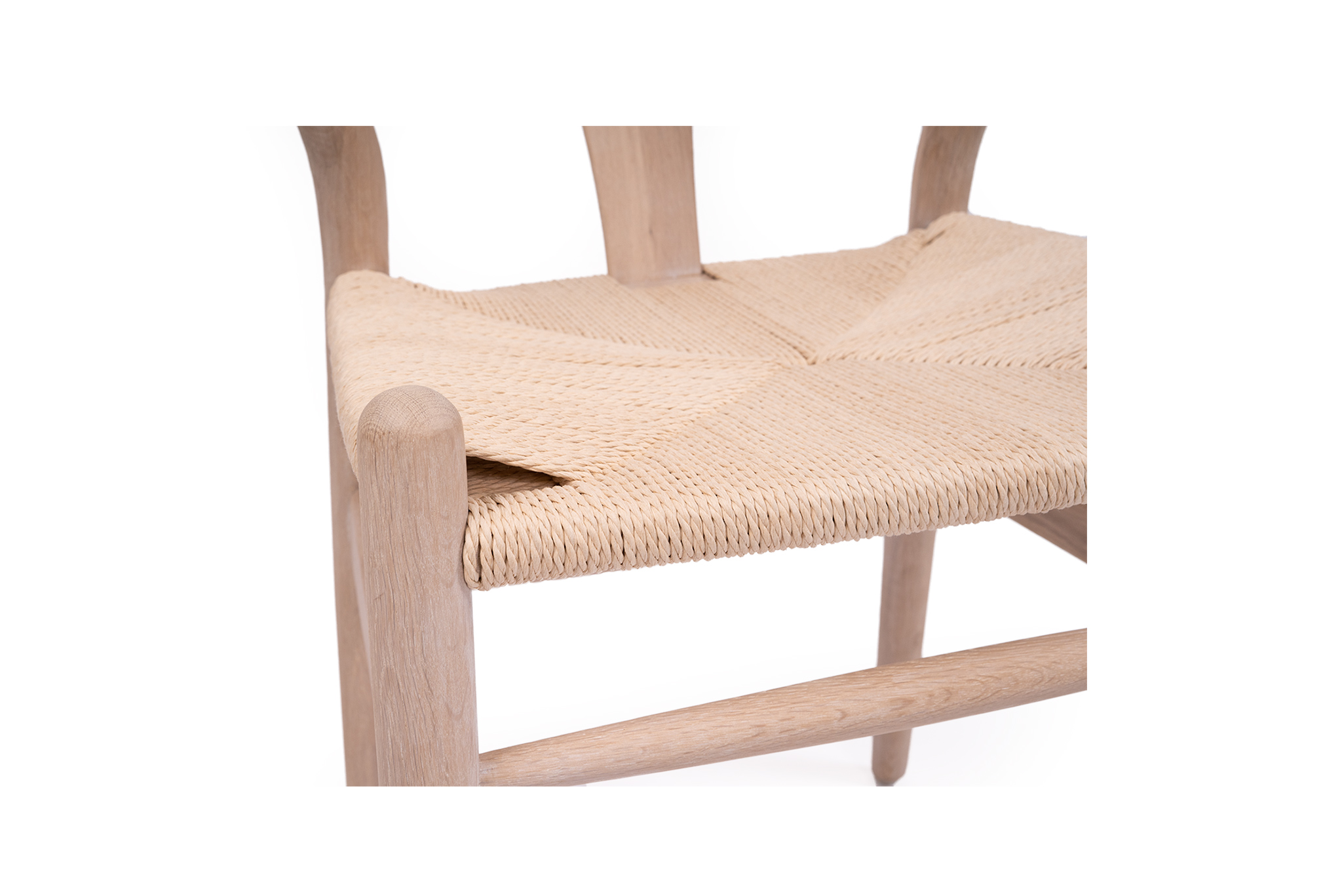 Wishbone Designer Replica Chair - White Coastal Oak - Image 8