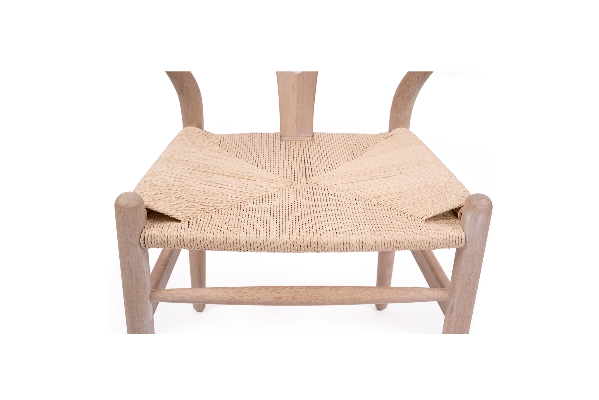 Wishbone Designer Replica Chair - White Coastal Oak - Image 9