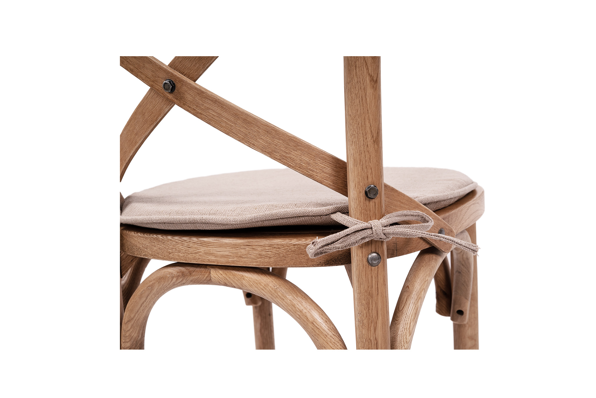 Provincial Cross Back Counter Stool - Natural Oak - Timber Seat - Image 8