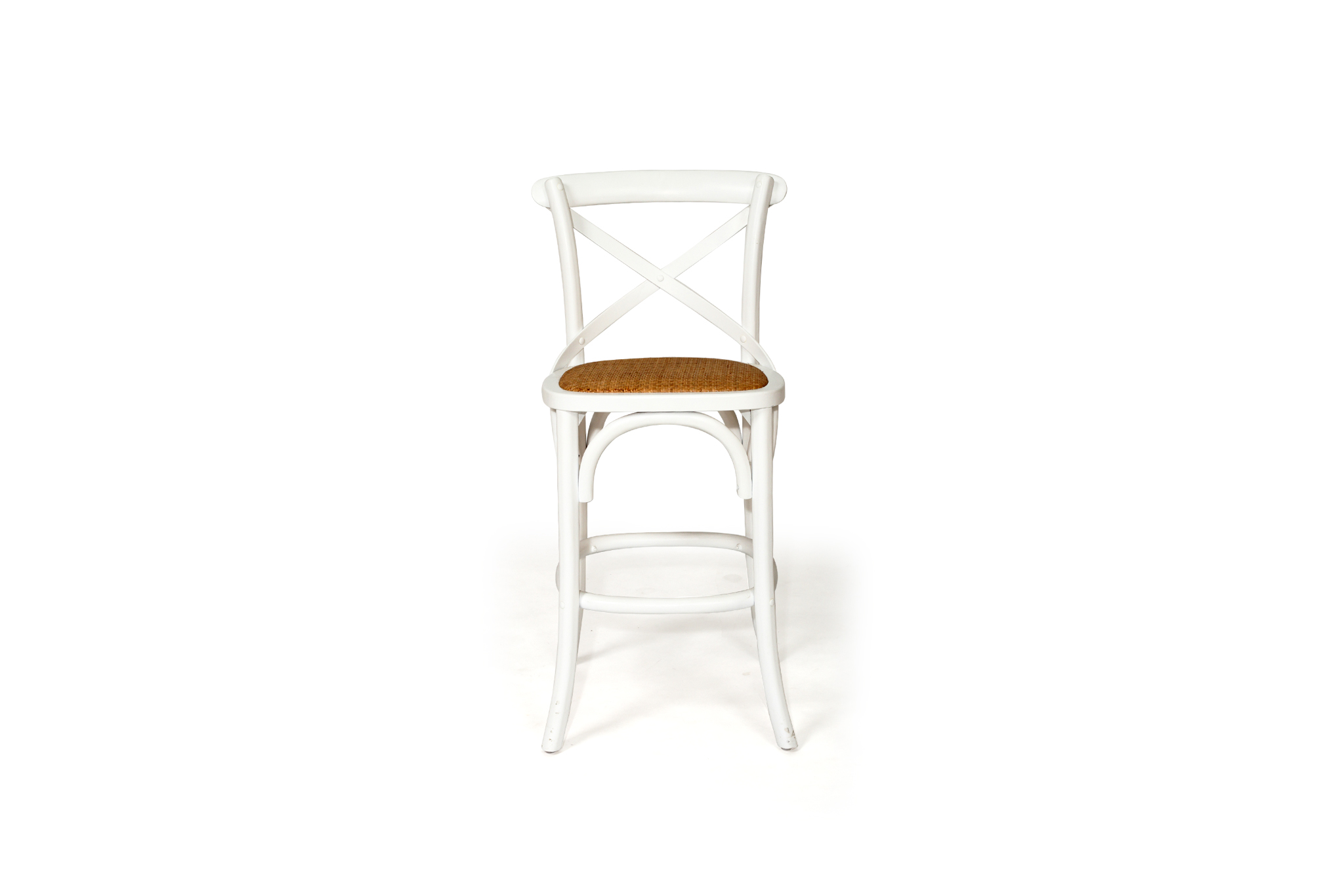 Provincial Cross Back Counter Stool - White - Image 2