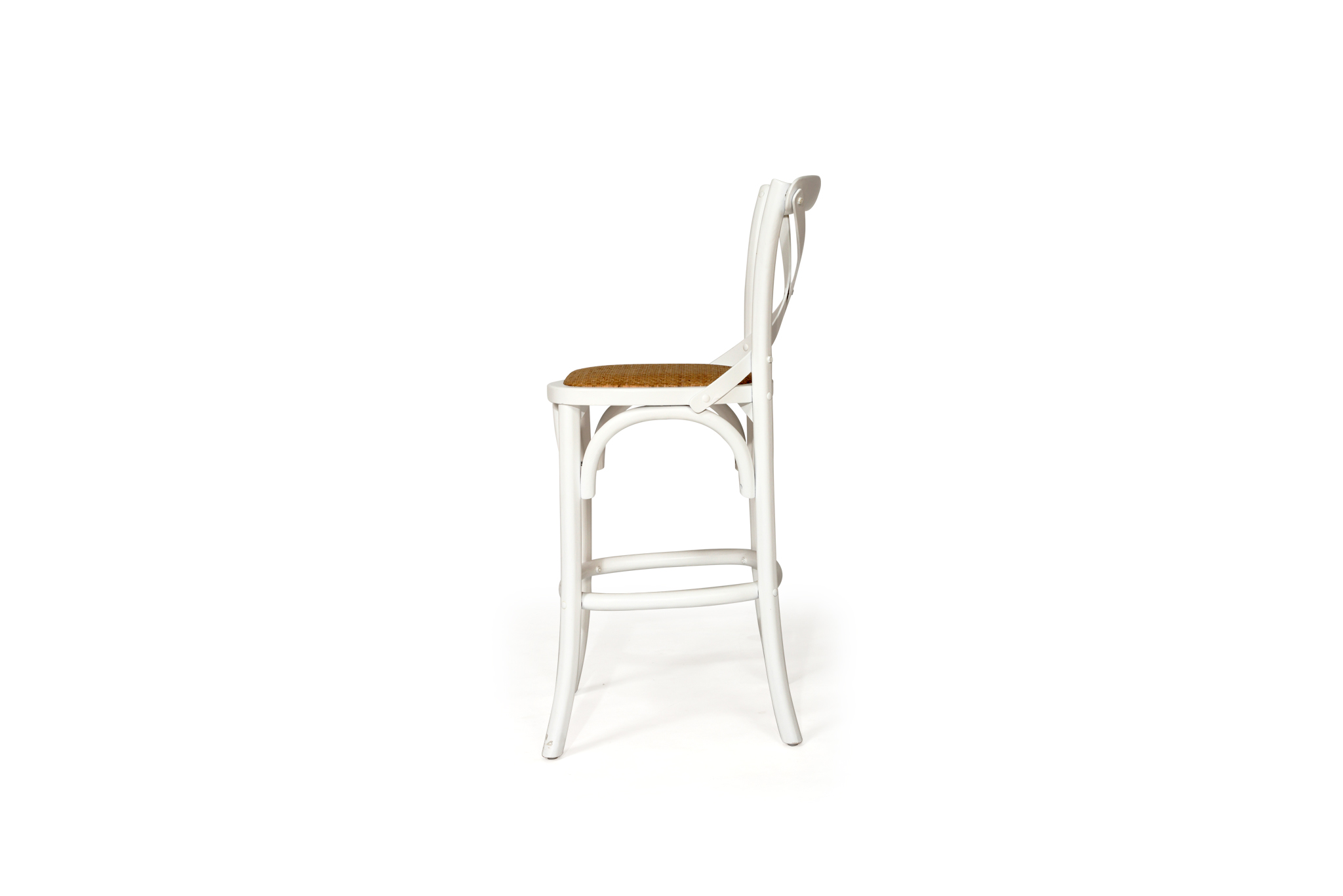 Provincial Cross Back Counter Stool - White - Image 4