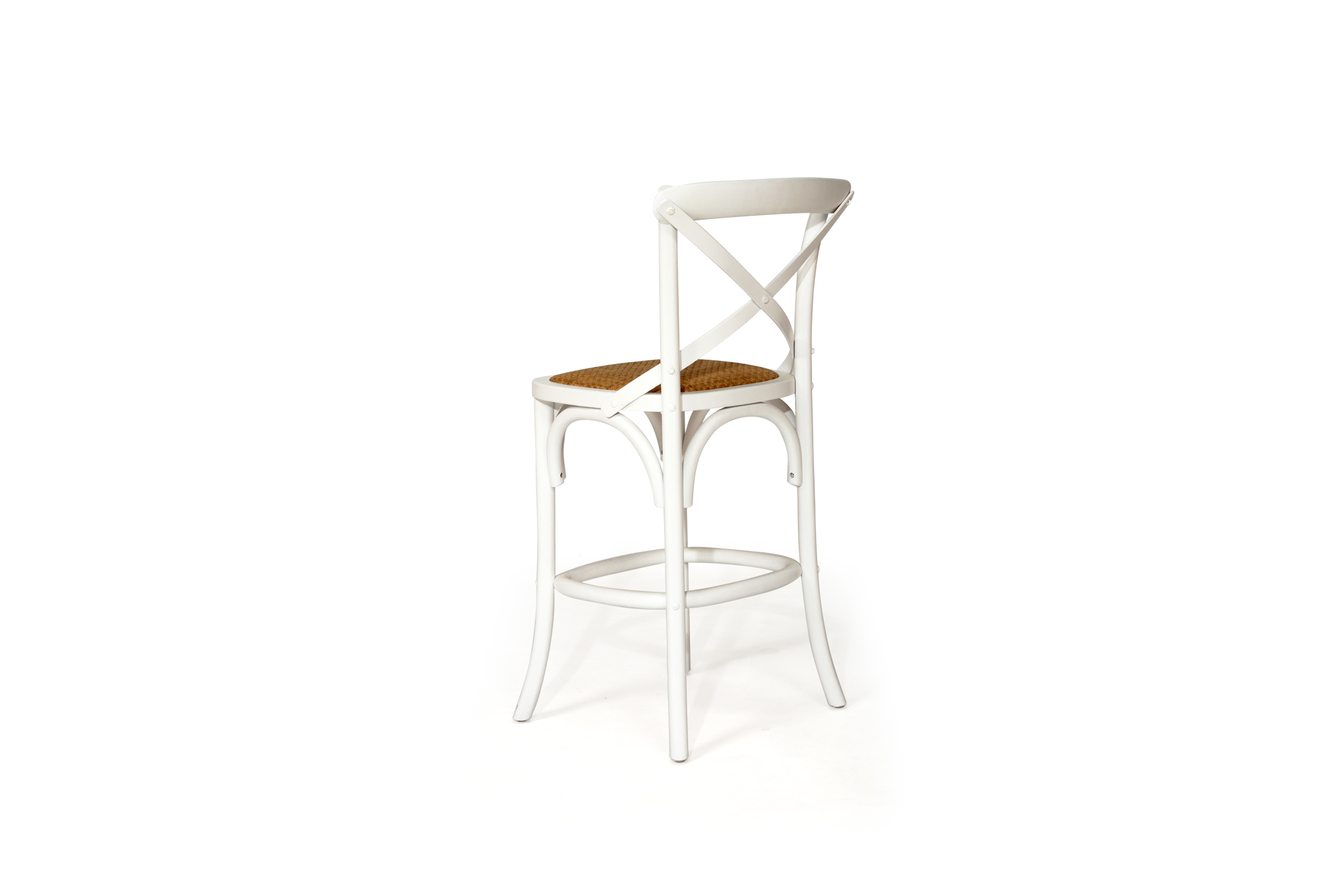 Provincial Cross Back Counter Stool - White - Image 5