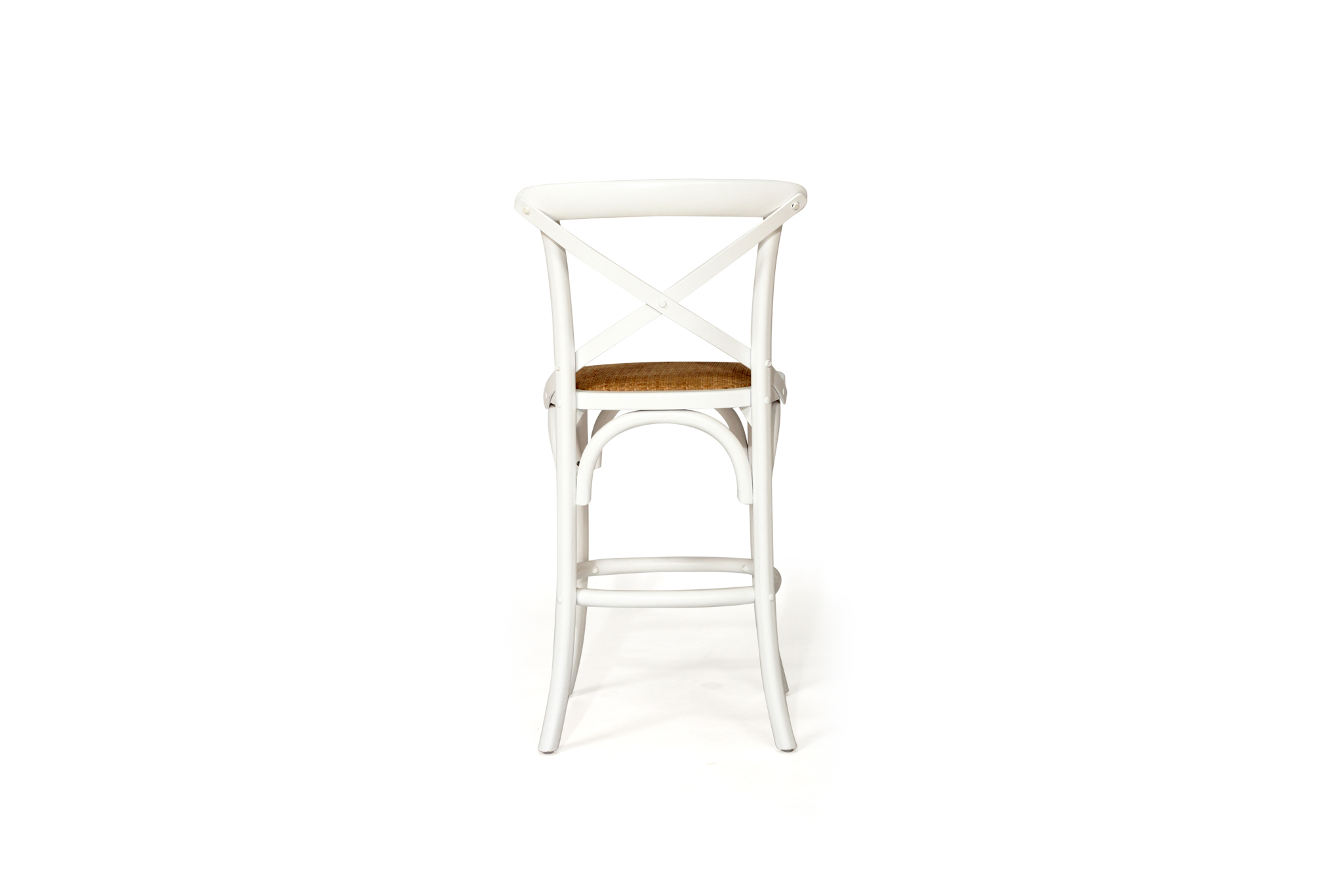 Provincial Cross Back Counter Stool - White - Image 6