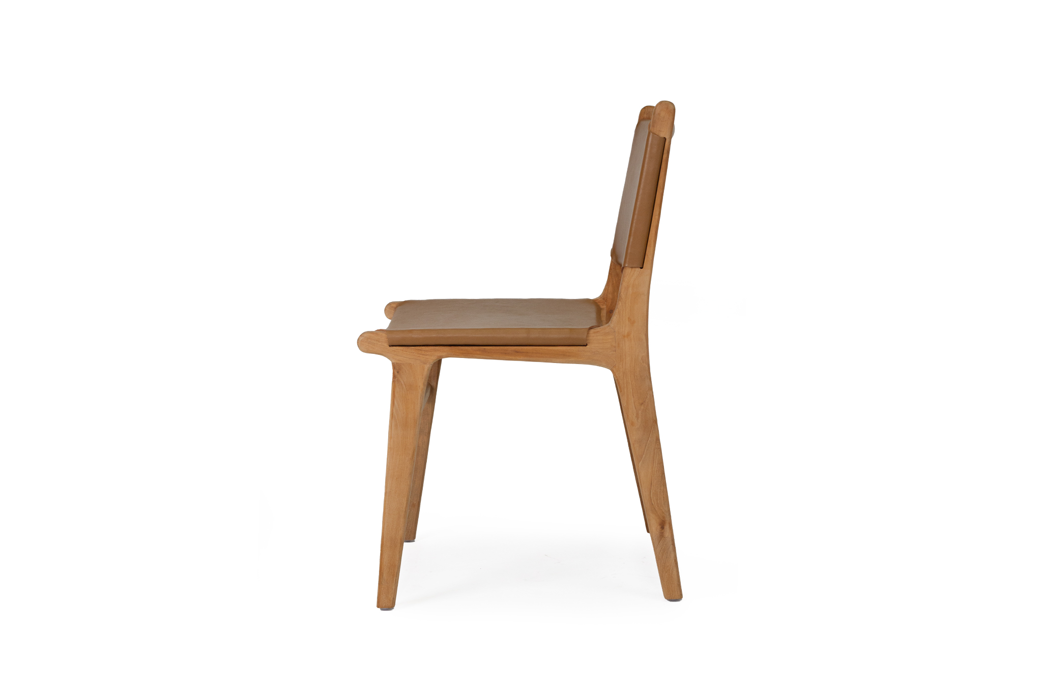 Pasadena Leather Side Chair - Tan - Image 4