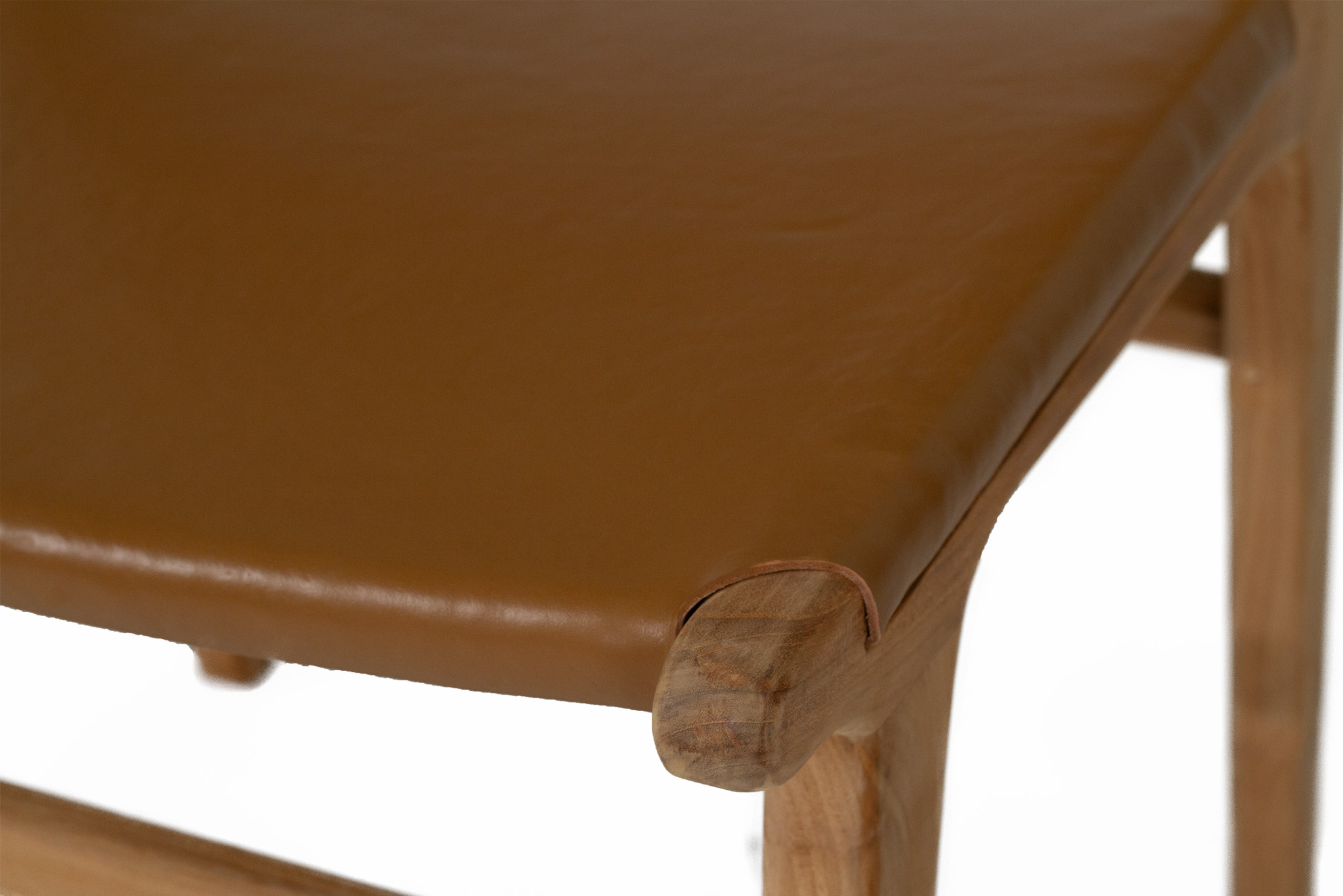 Pasadena Leather Side Chair - Tan - Image 8