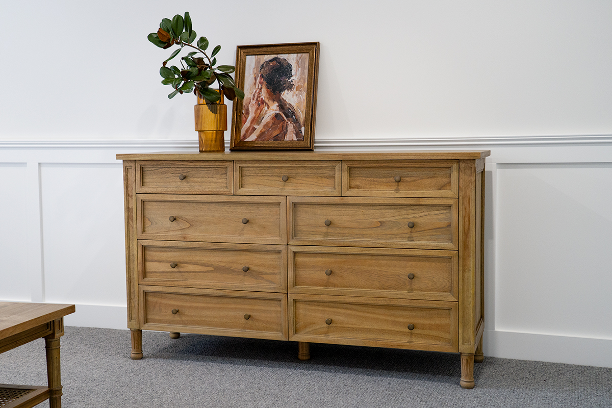 Hamilton Dresser - 9 Drawer - Weathered Oak - Image 2