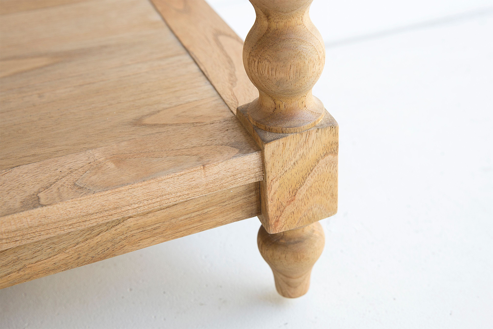 Stradbroke Bobbin Console Table - 3 Drawer - Herringbone Top - Image 11