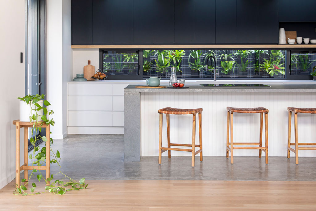 Pasadena leather strap backless counter stool