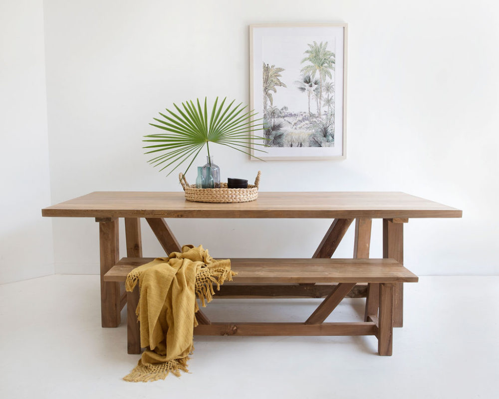 Reclaimed Teak Farmhouse Table
