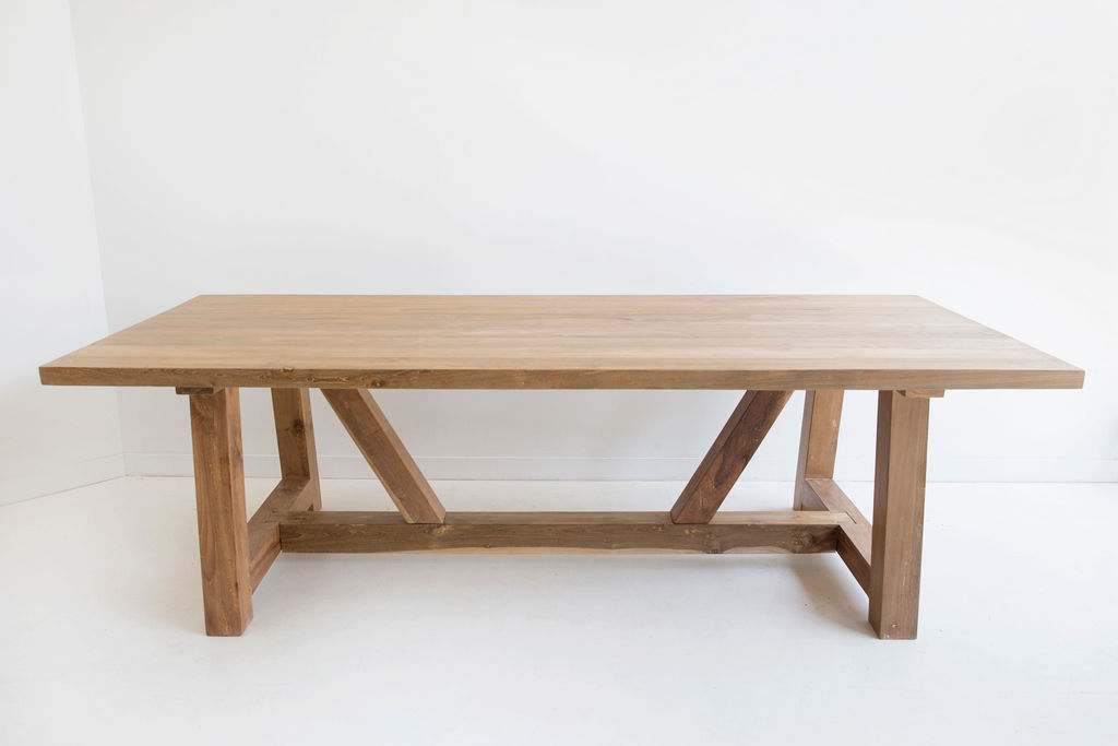 Reclaimed Teak Farmhouse Table