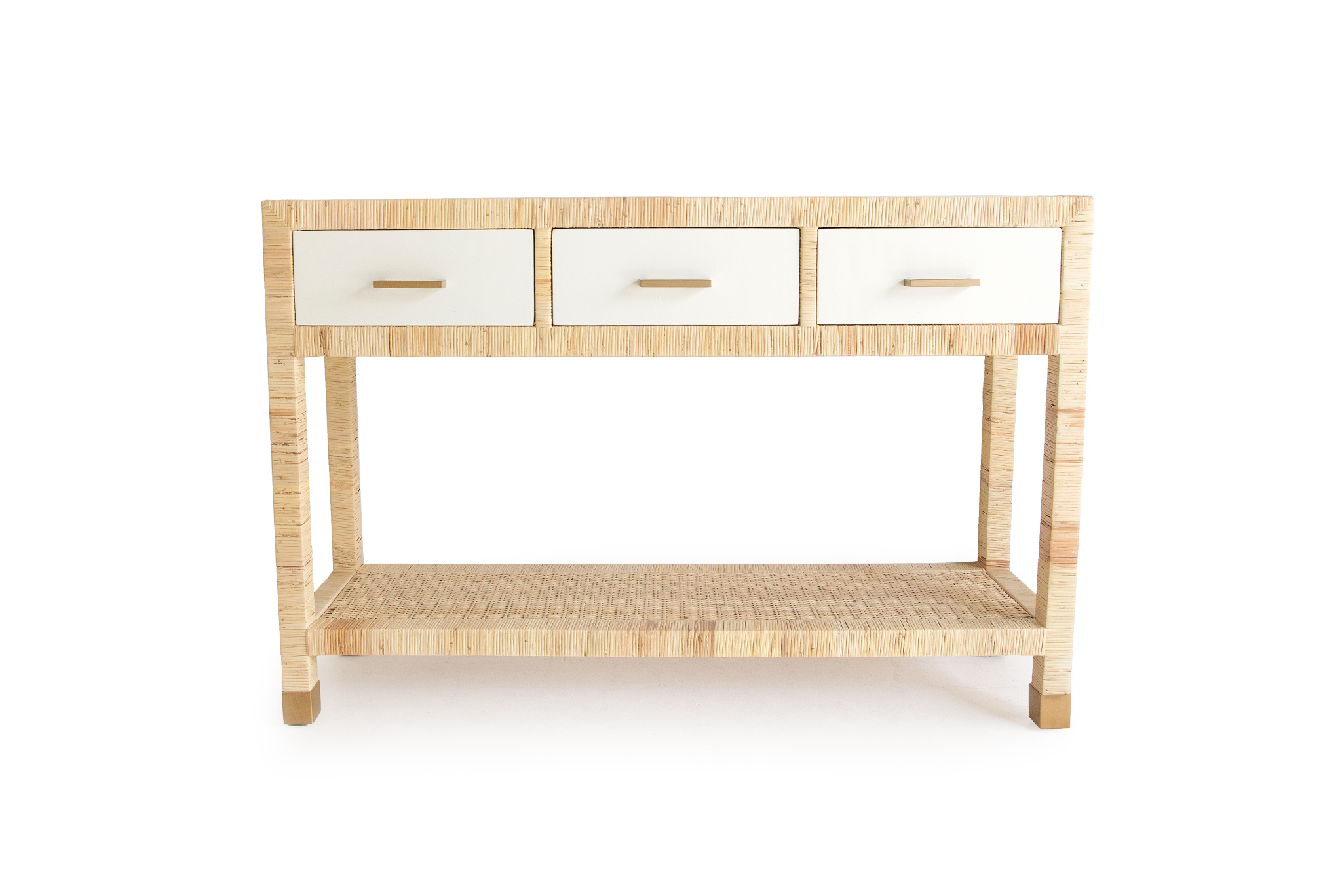 Palms Three Drawer Console Table