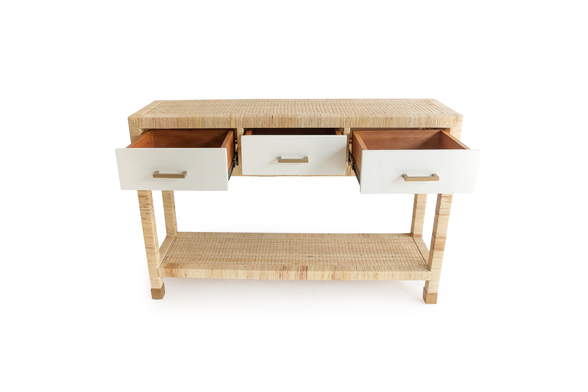 Palms Three Drawer Console Table - Image 4