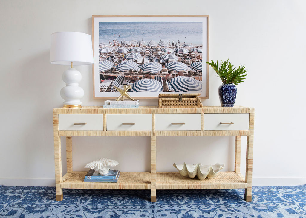 Palms four drawer console table