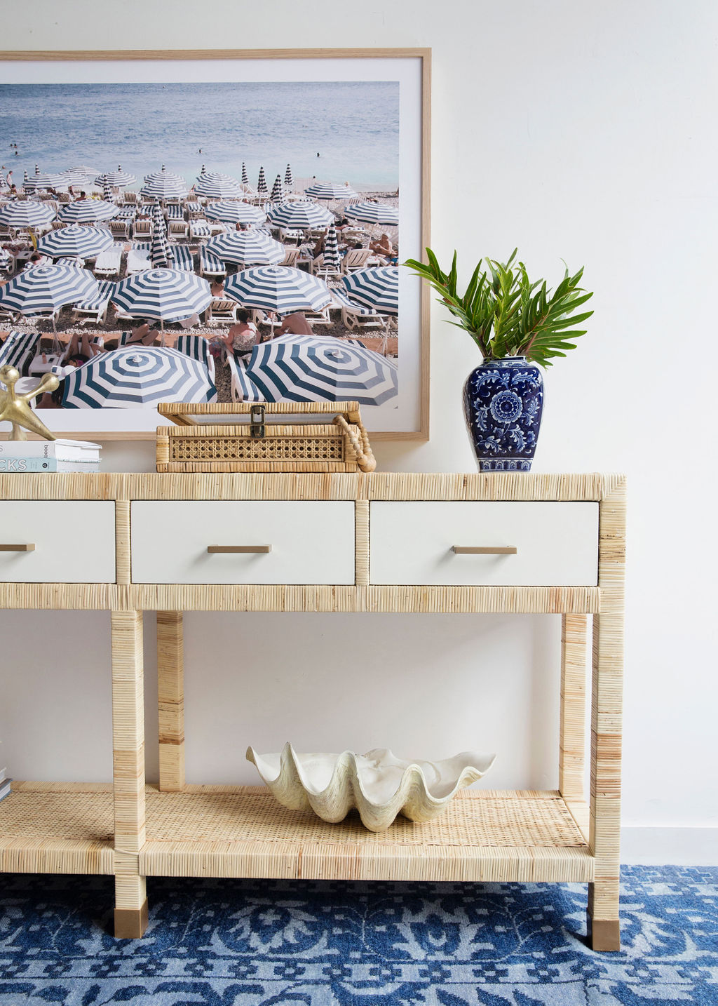 Palms four drawer console table