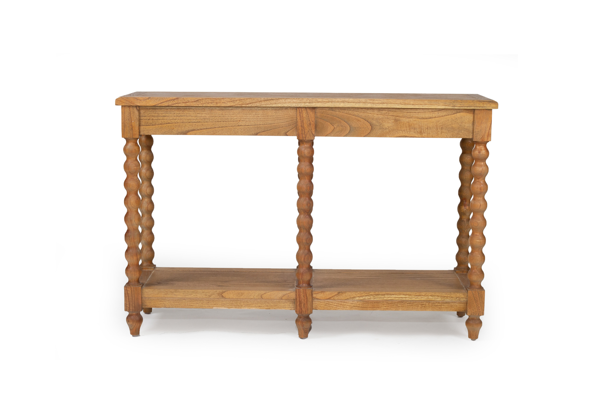 Stradbroke Bobbin Console Table - 2 Drawer - Herringbone Top - Image 7