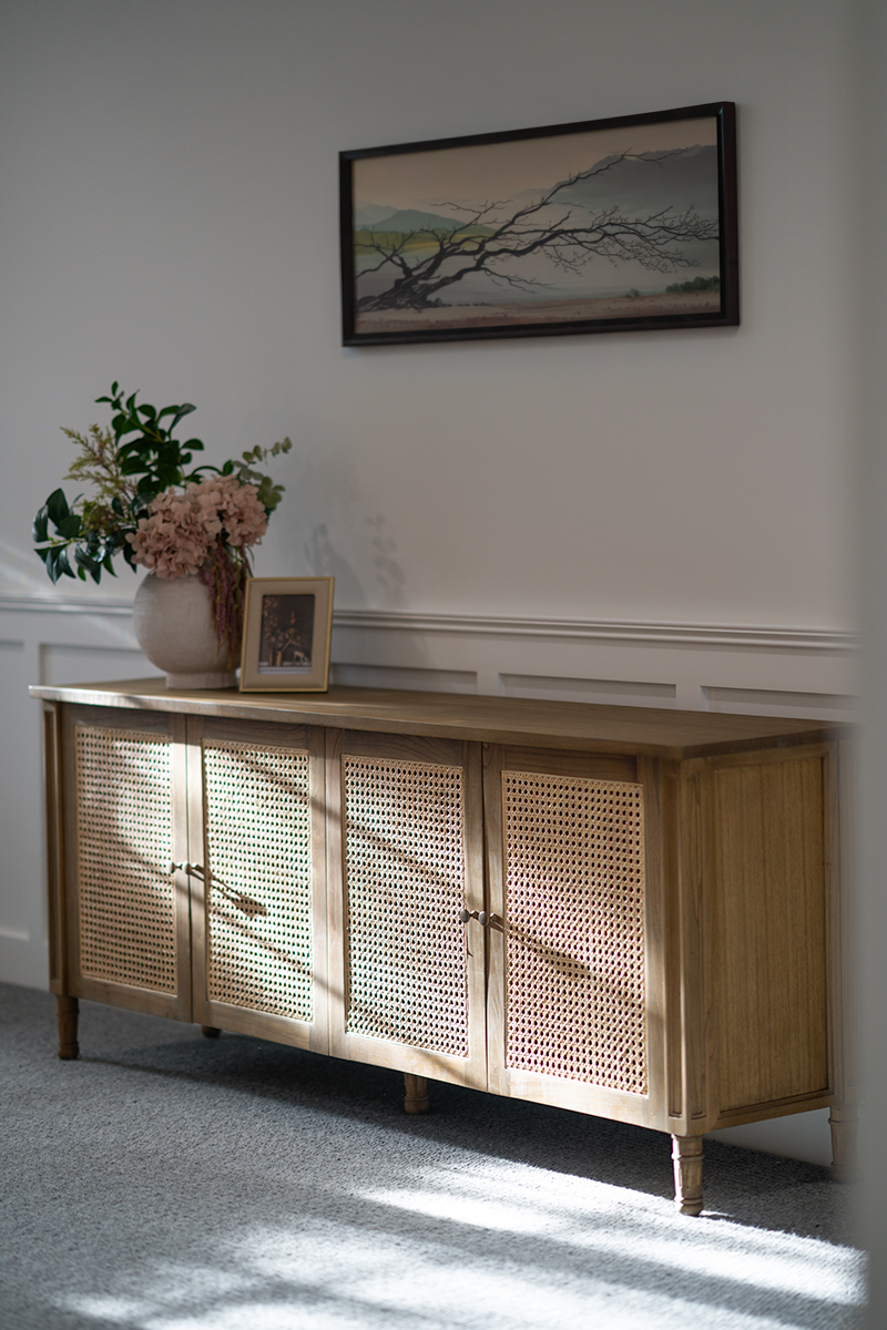 Hamilton Four Door Sideboard - Weathered Oak - Image 15