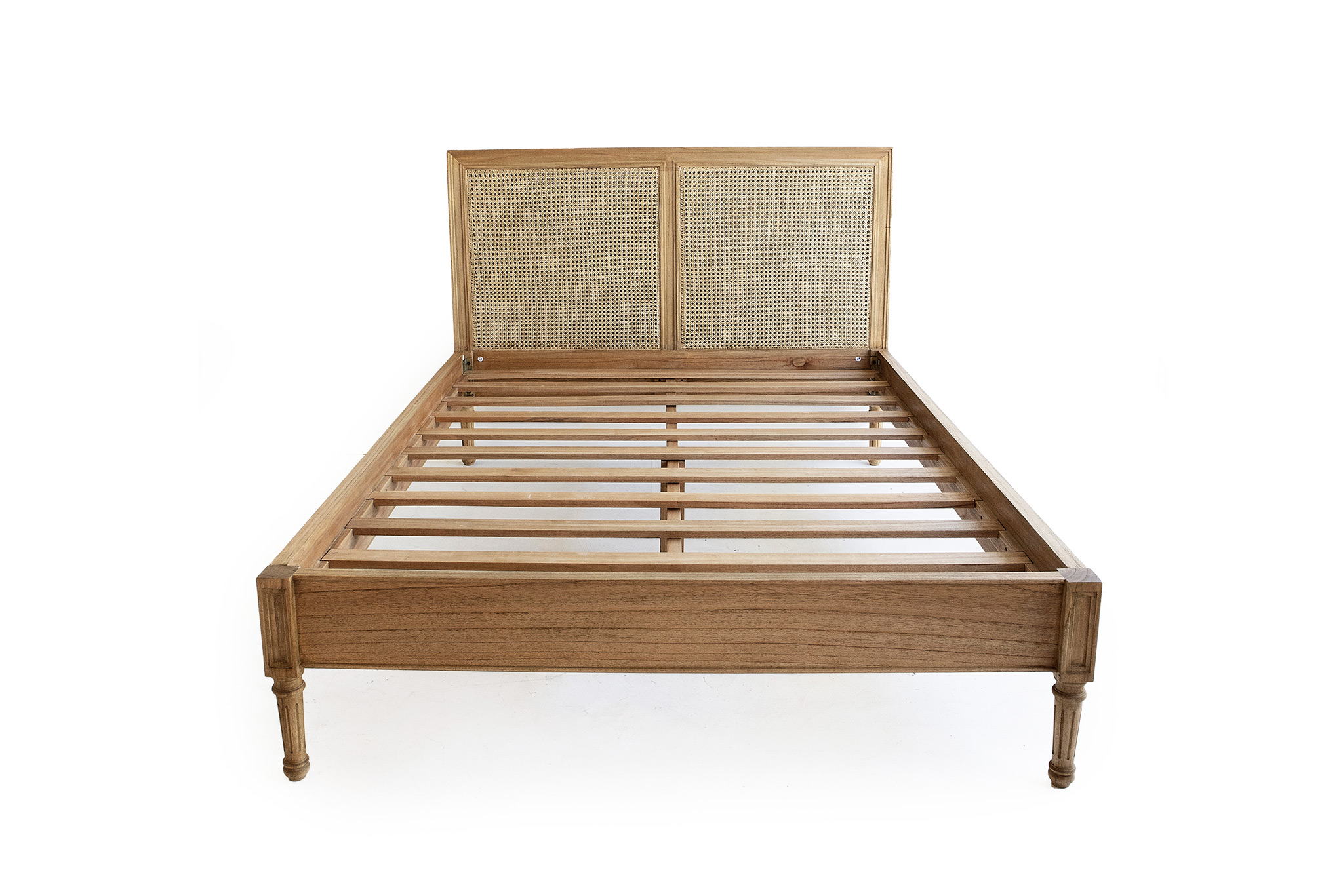 Hamilton Cane Bed - Queen Size - Low End - Weathered Oak - Image 3
