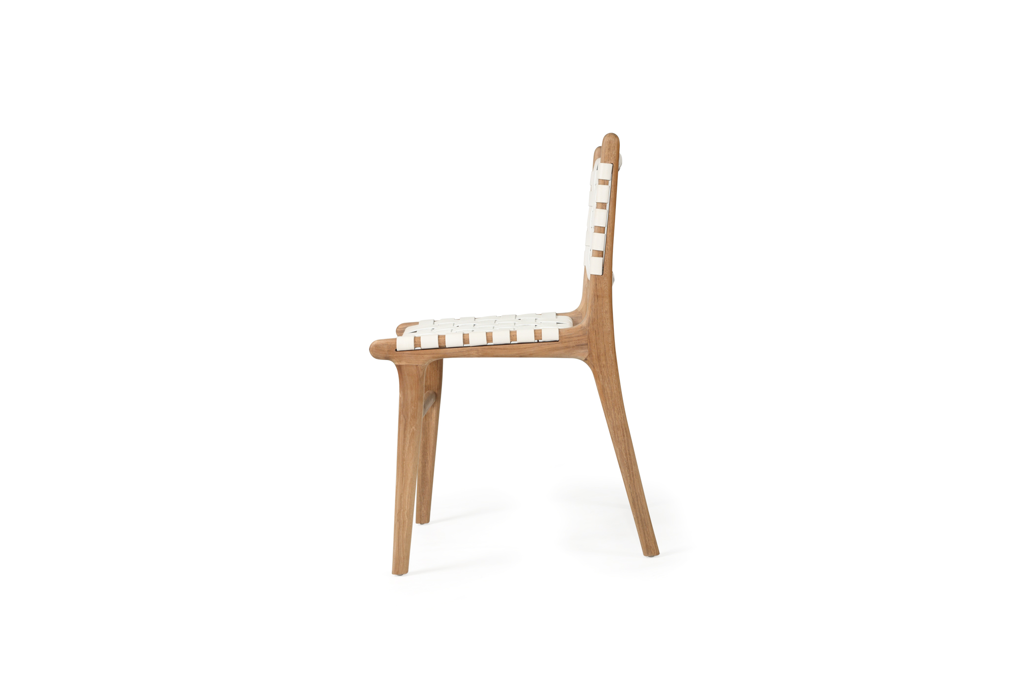 Pasadena Woven Leather Side Chair - White - Image 5