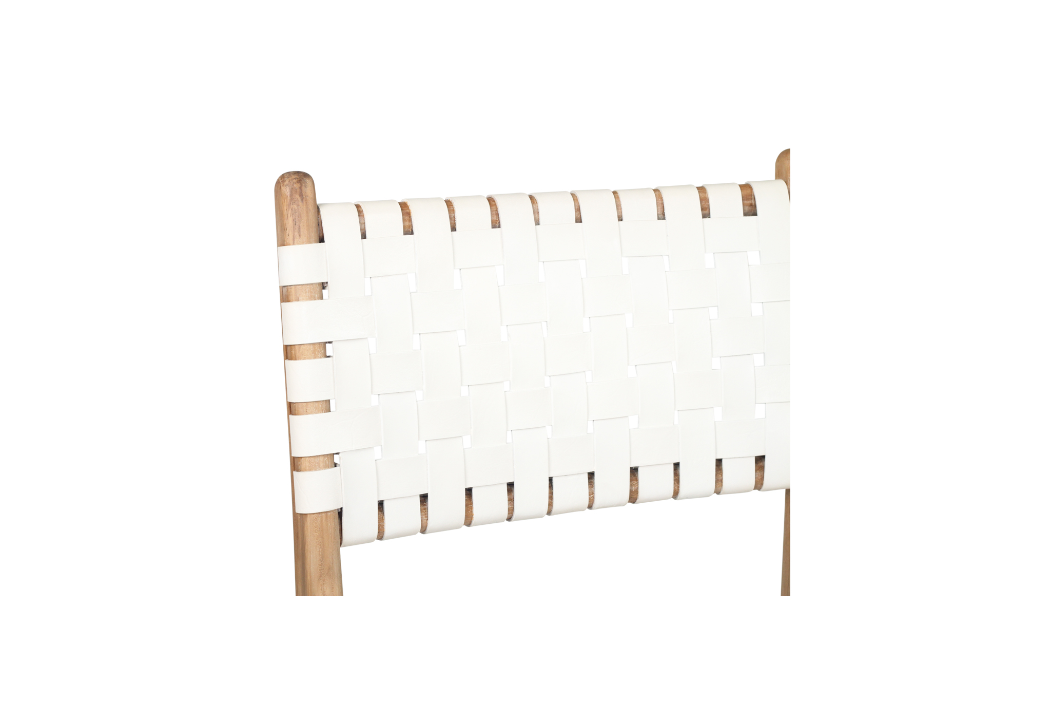 Pasadena Woven Leather Side Chair - White - Image 9