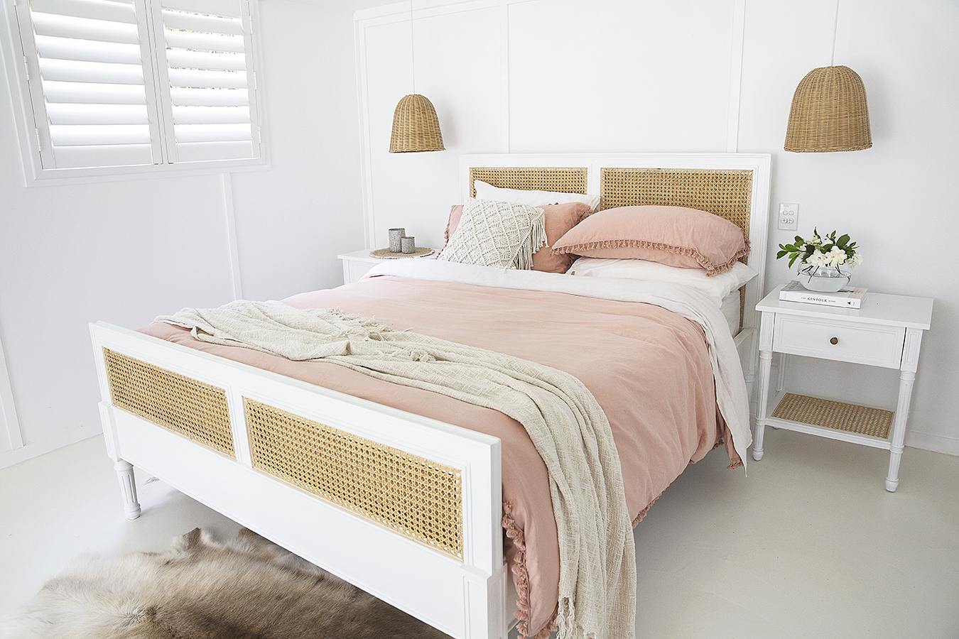 Hamilton Cane Bed - King Single - White - Image 8
