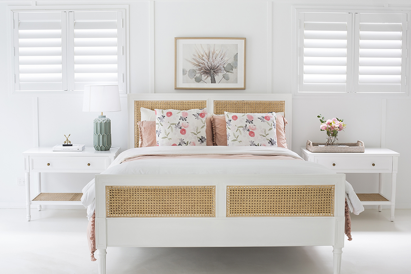 Hamilton Cane Bed - King Single - White - Image 9