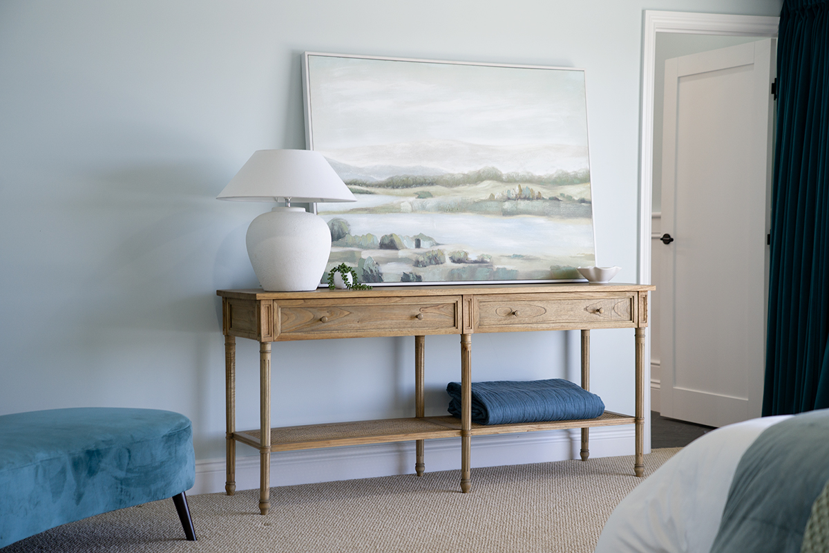 Hamilton Wide Console Table - Weathered Oak - 185cm - Image 11