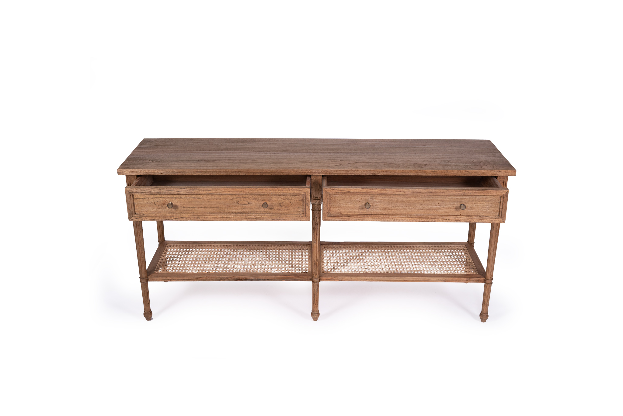 Hamilton Wide Console Table - Weathered Oak - 185cm - Image 4