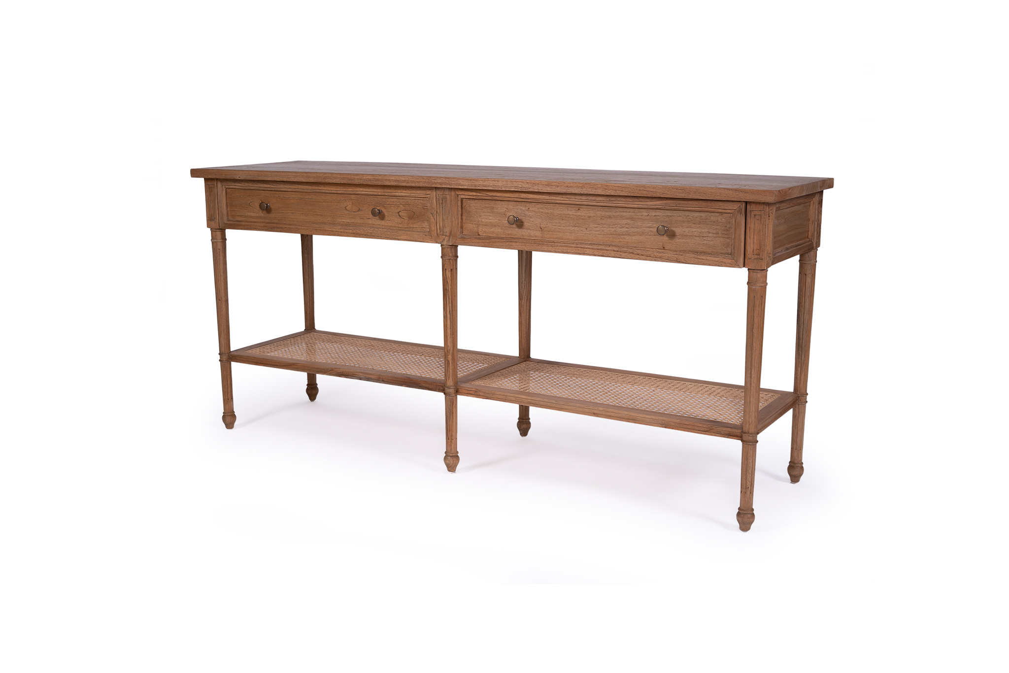 Hamilton Wide Console Table - Weathered Oak - 185cm - Image 5