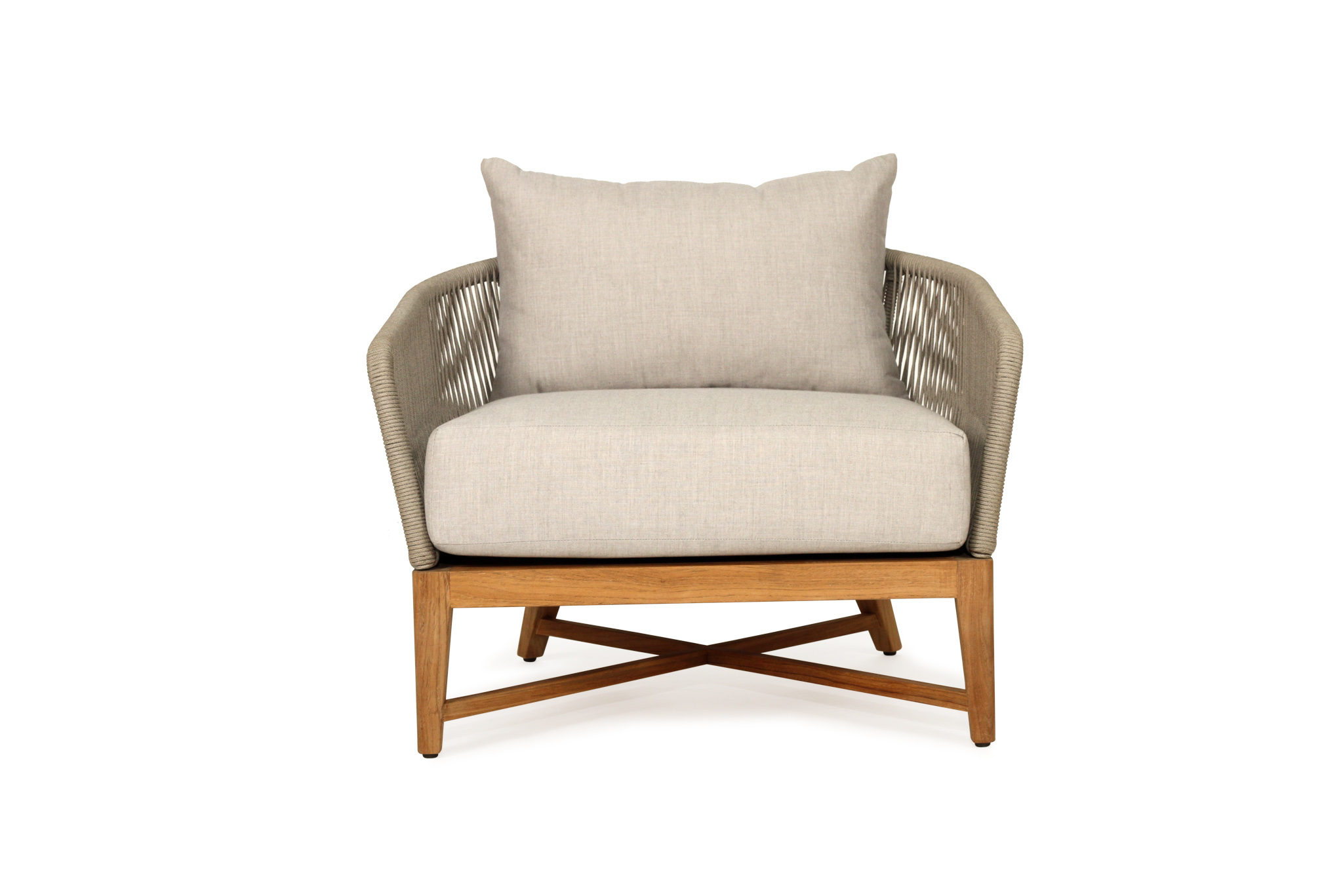 Bronte Outdoor Sofa - 1 Seater - Light Grey
