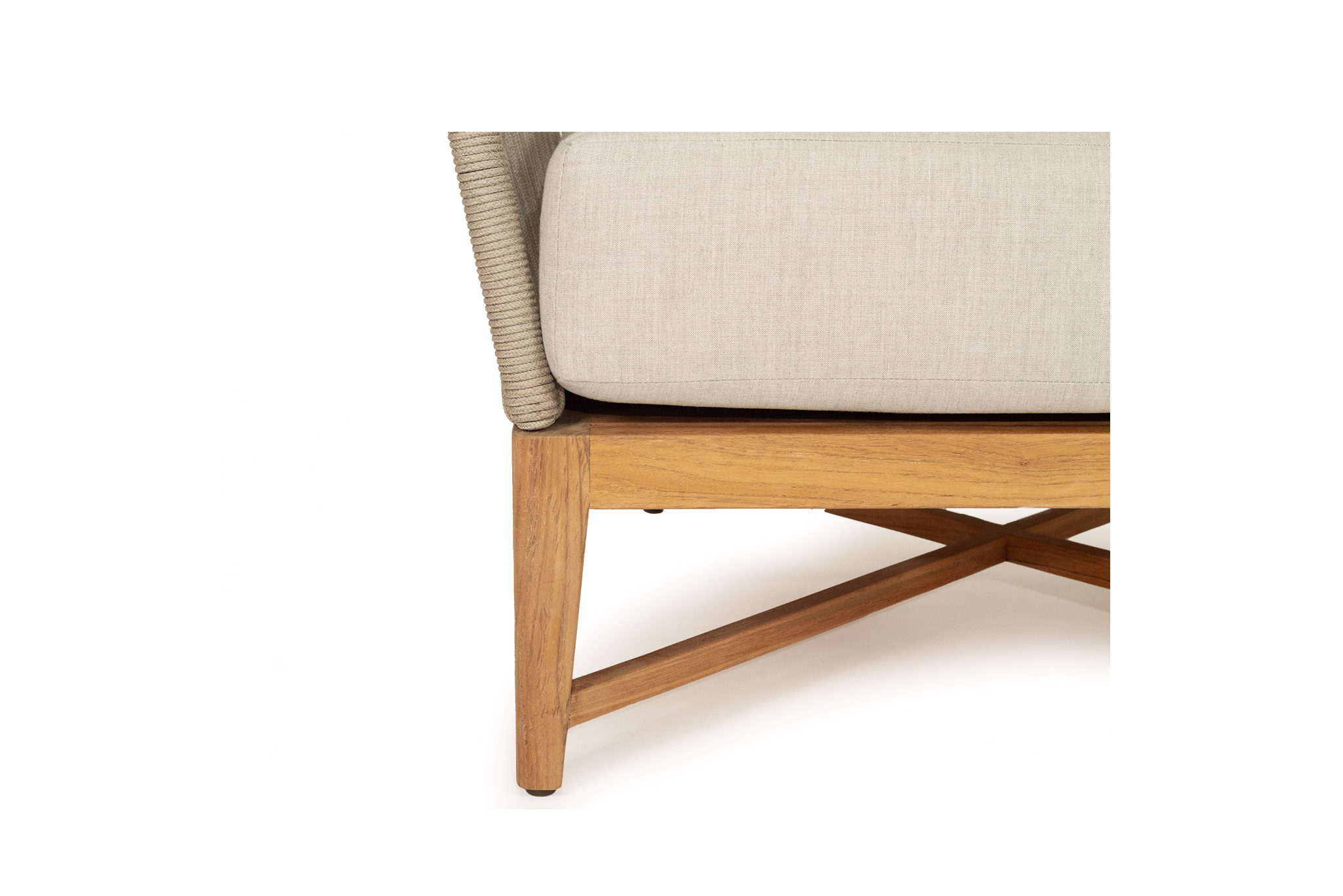 Bronte Outdoor Sofa - 1 Seater - Light Grey - Image 12