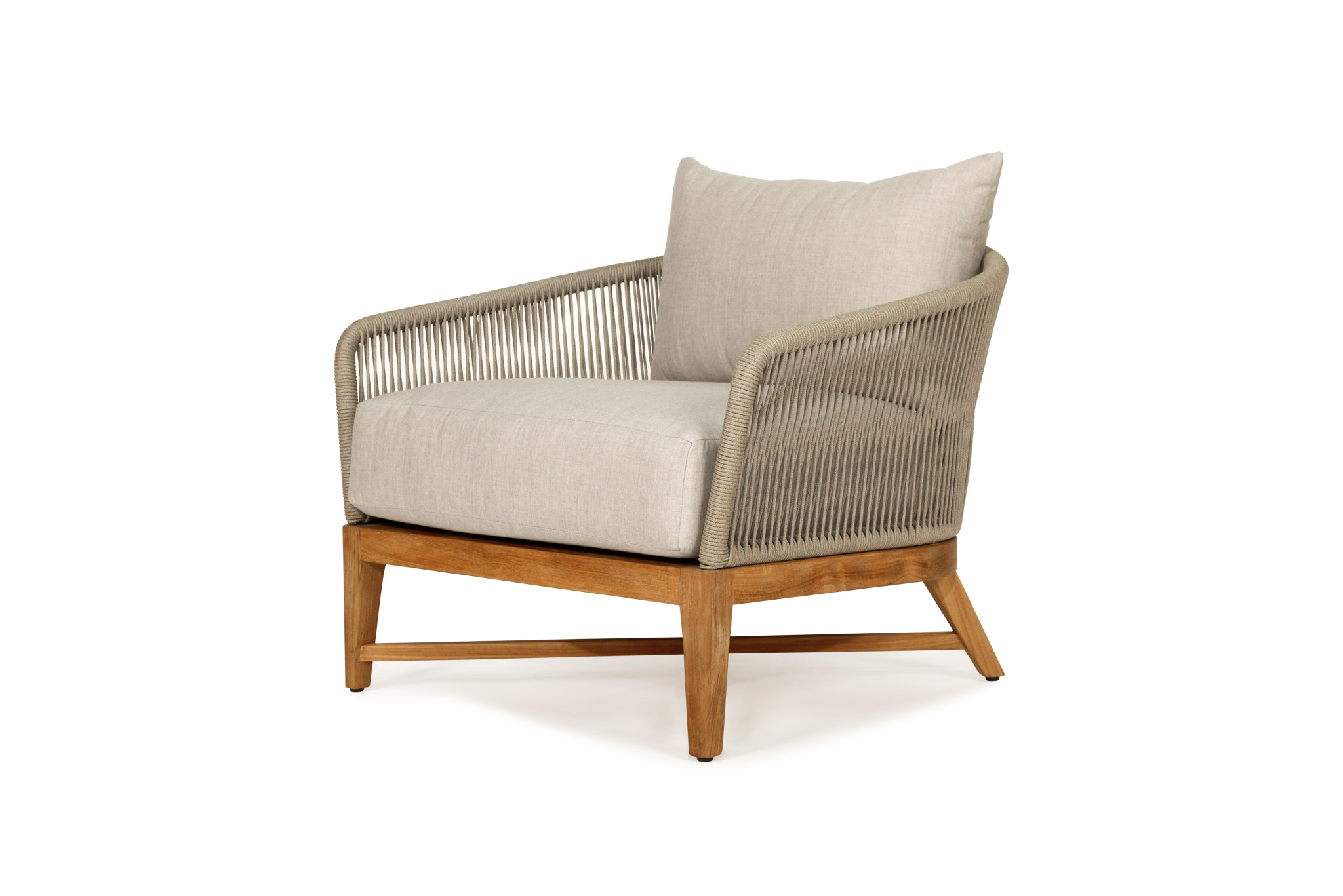 Bronte Outdoor Sofa - 1 Seater - Light Grey - Image 2