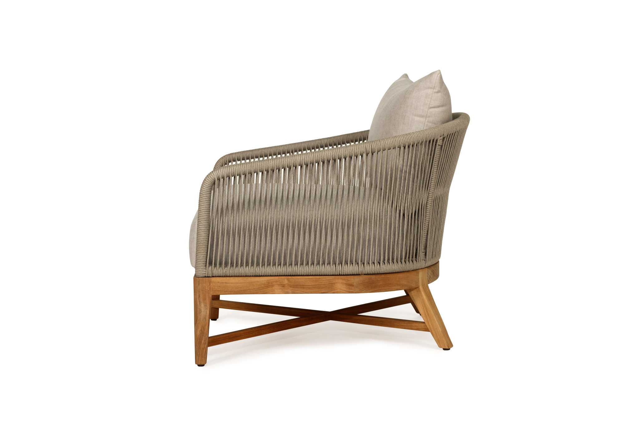 Bronte Outdoor Sofa - 1 Seater - Light Grey - Image 3