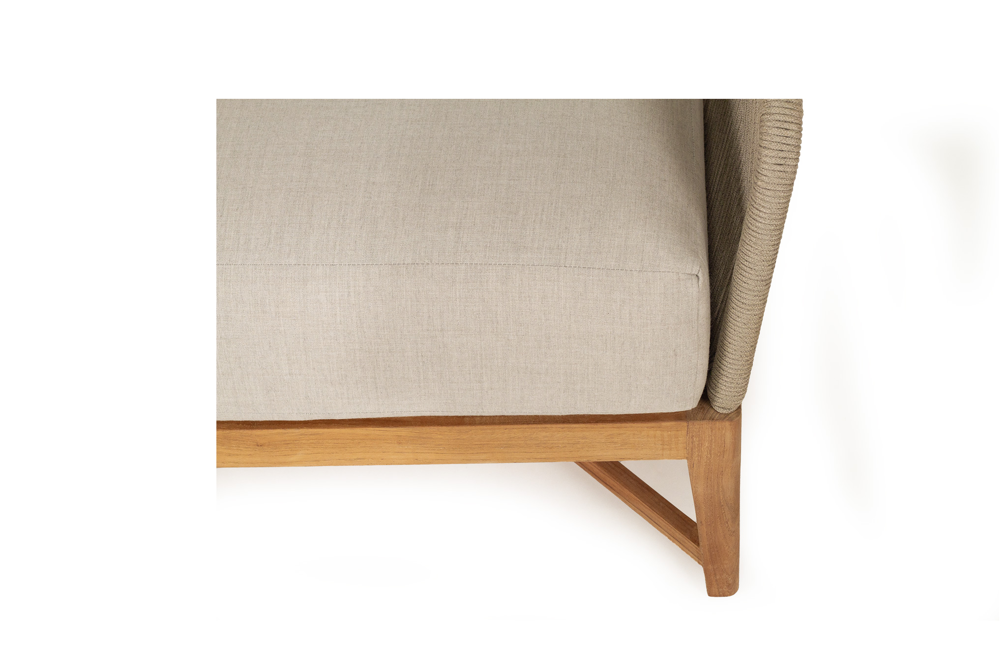 Bronte Outdoor Sofa - 1 Seater - Light Grey - Image 10