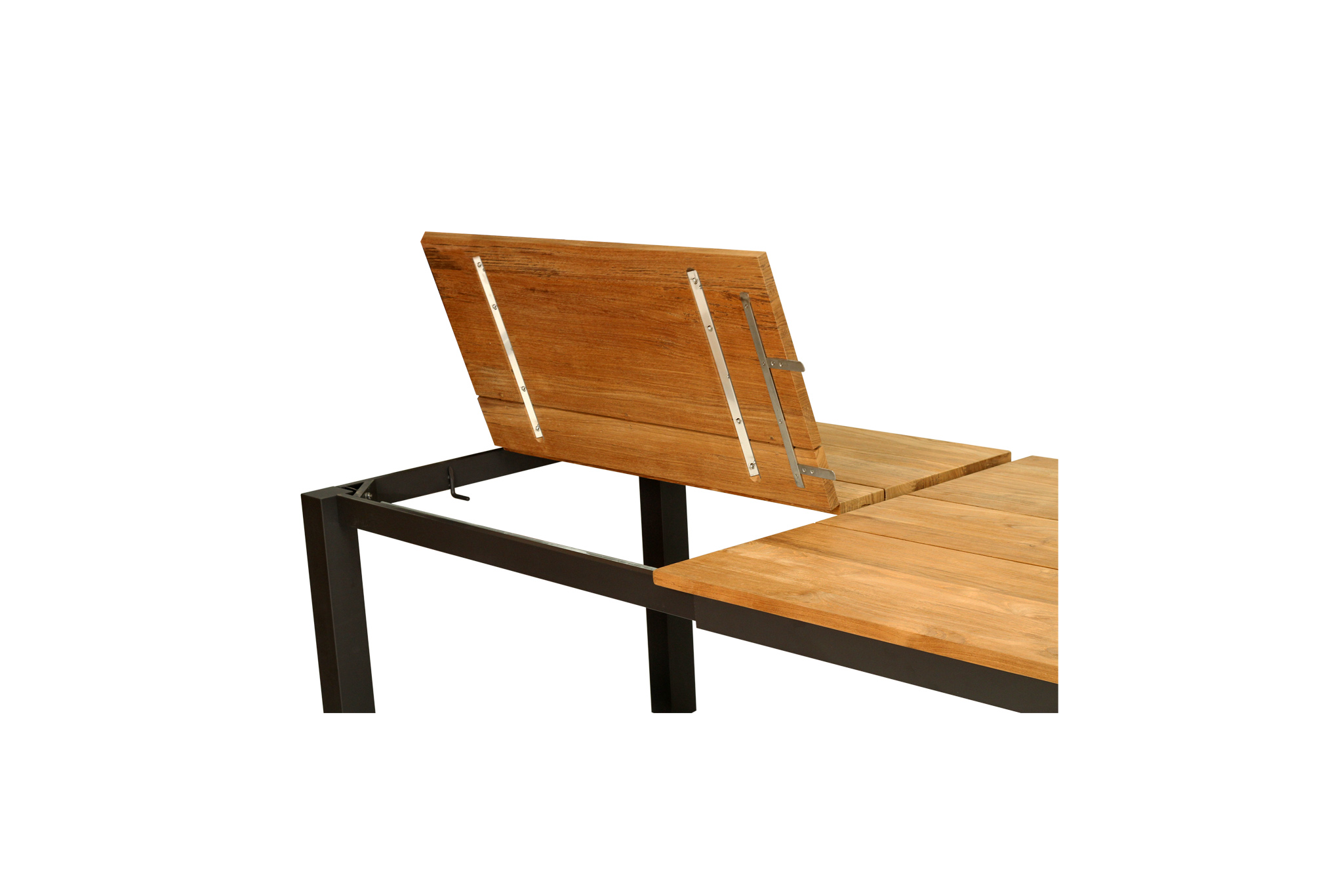 Carmel Outdoor Extension Table 3.1m - Pearl White Powder Coated Legs - Image 14
