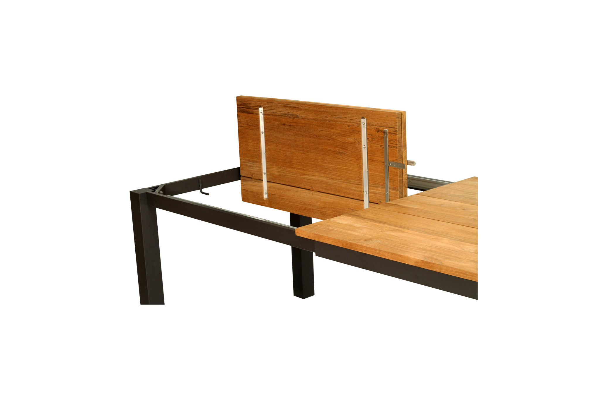 Carmel Outdoor Extension Table 3.1m - Pearl White Powder Coated Legs - Image 15