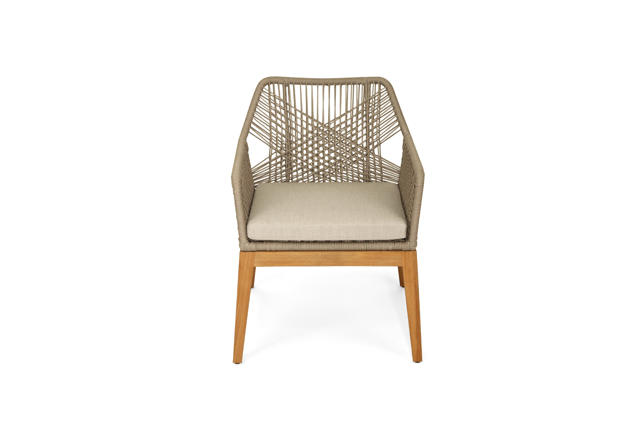 Key Largo Outdoor Dining Chair - Light Grey - Image 4